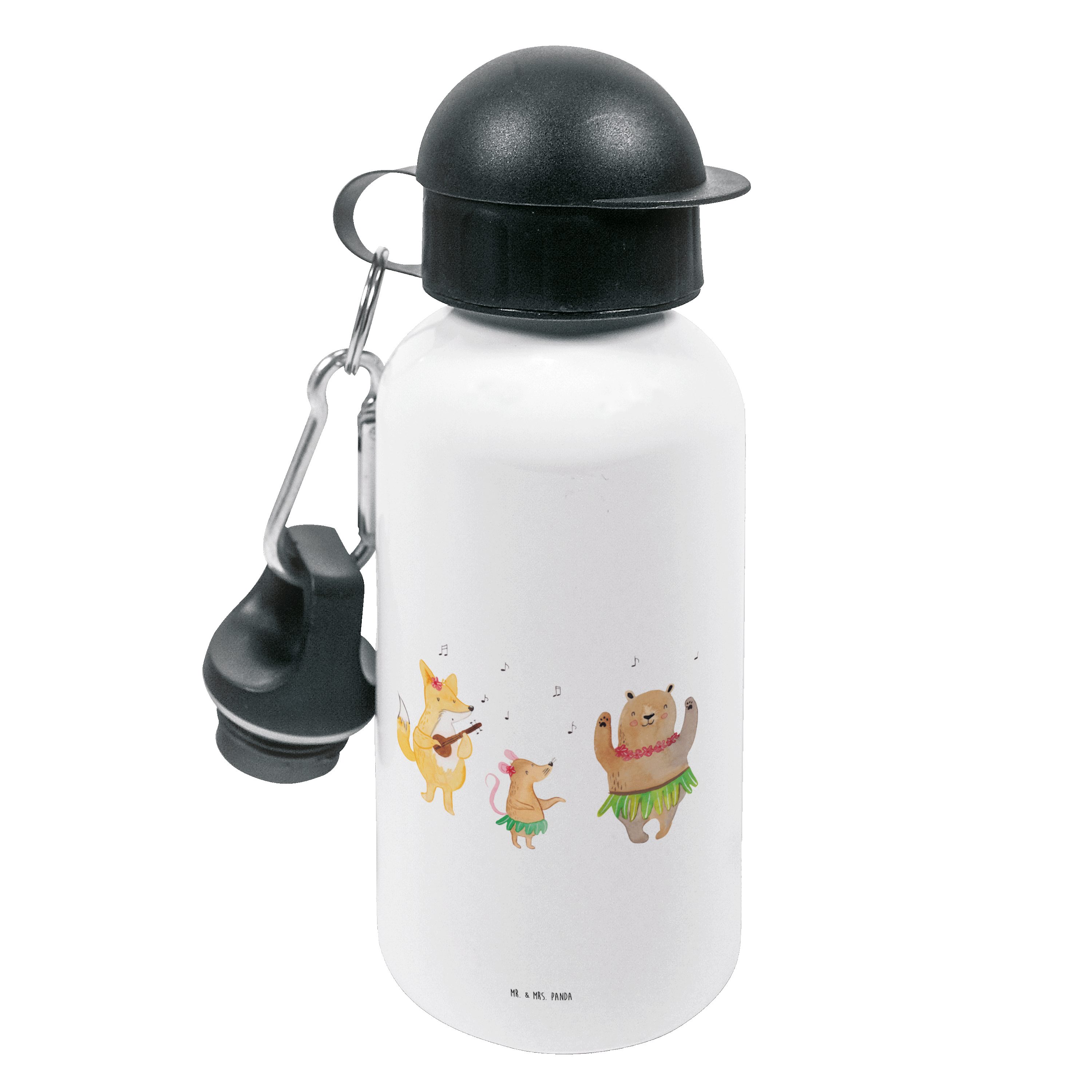Mr. & Mrs. Kids, - Mädchen, Aloha - Panda Trinkflasche Kindertrinkflasche Weiß Geschenk, Waldtiere