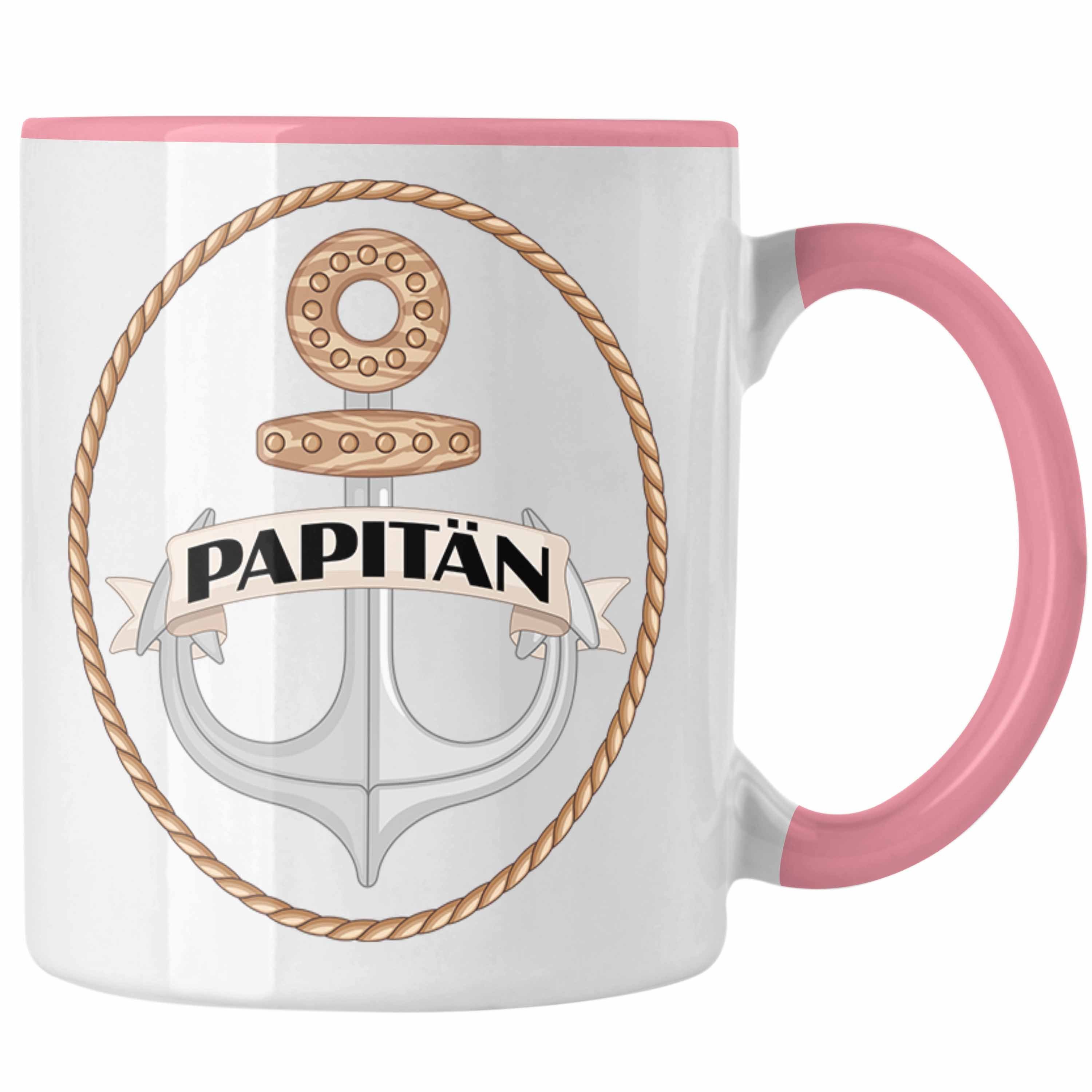 Trendation Tasse Trendation - Tasse für Segler Geschenke Männer Tasse  Geschenkideen Zubehör Gadgeds Segeln Lustig Anker Grafik Kapitän Papa