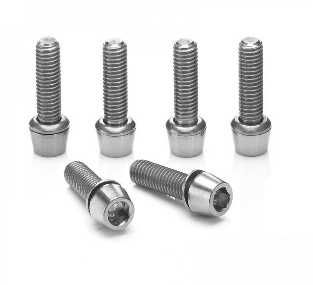 Ritchey Fahrradlenker Ritchey WCS 4-Axis Vorbauschrauben, 6 Stück, Titan, silber, M5 x 18 mm