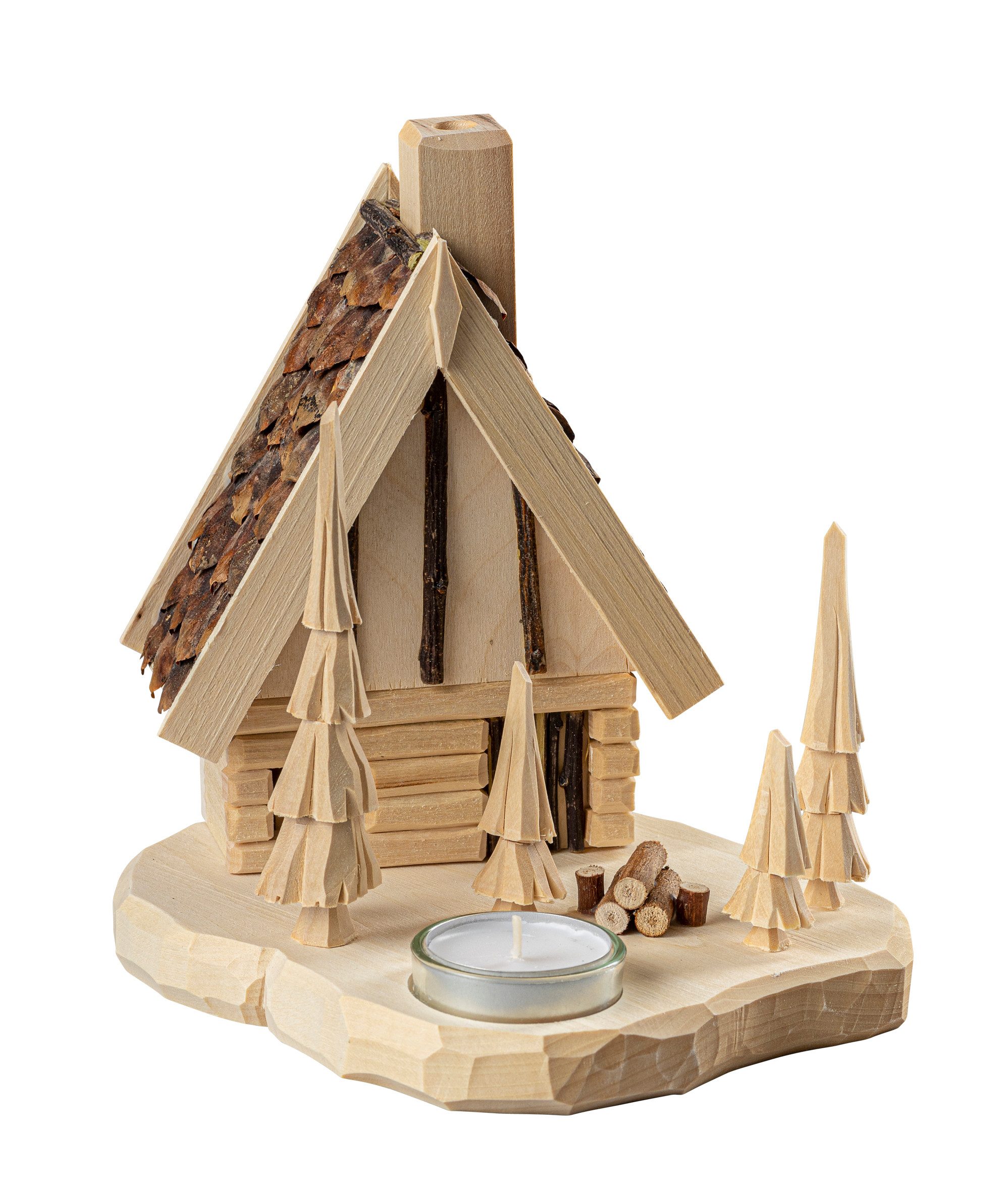 SAICO Original Räuchermännchen Räucherhaus, Finnhütte, für 1 Teelicht, BxHxT: 17x20x17 cm