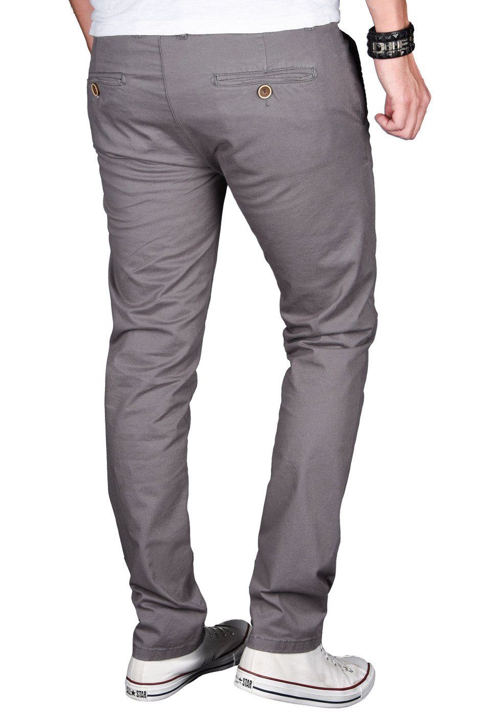 Alessandro Salvarini Chinohose Herren Slim Fit – Stretch Stoffhose Baumwolle Moderne Chino mit schmalem Schnitt und hohem Tragekomfort