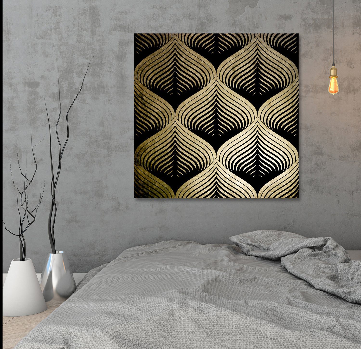 OTTO home Acrylglasbild Blätter - Acrylbilder mit Blattgold veredelt, Blätt günstig online kaufen