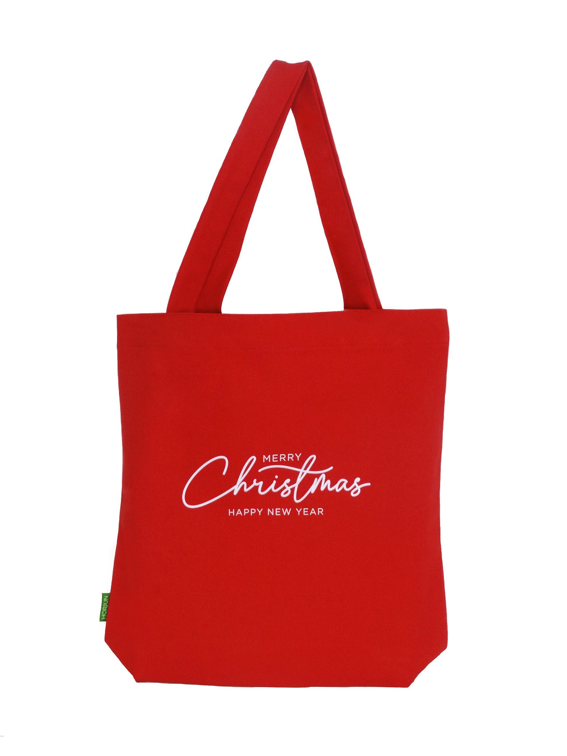 Horjun Tragetasche Beuteltaschen, Baumwolltaschen (Weihnachtsgeschenke, Frohes Neues Jahr), 100% Baumwolle, Gabardine Stoff