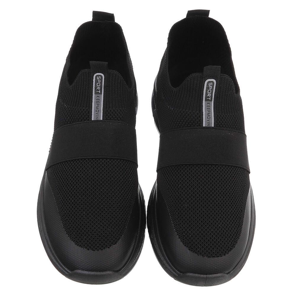 Coolwalk Herren Slip-On Sneaker Knit mit Profilsohle Slipper (91563633) Flach Sneakers in Schwarz – Bild 4 von 5
