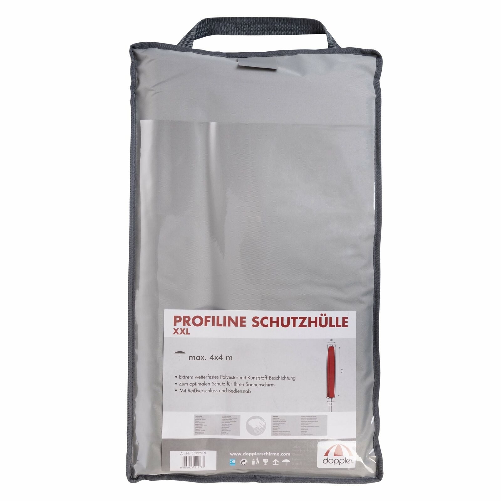 doppler® Sonnenschirm-Schutzhülle Schirmhülle, Stab zur Hilfe