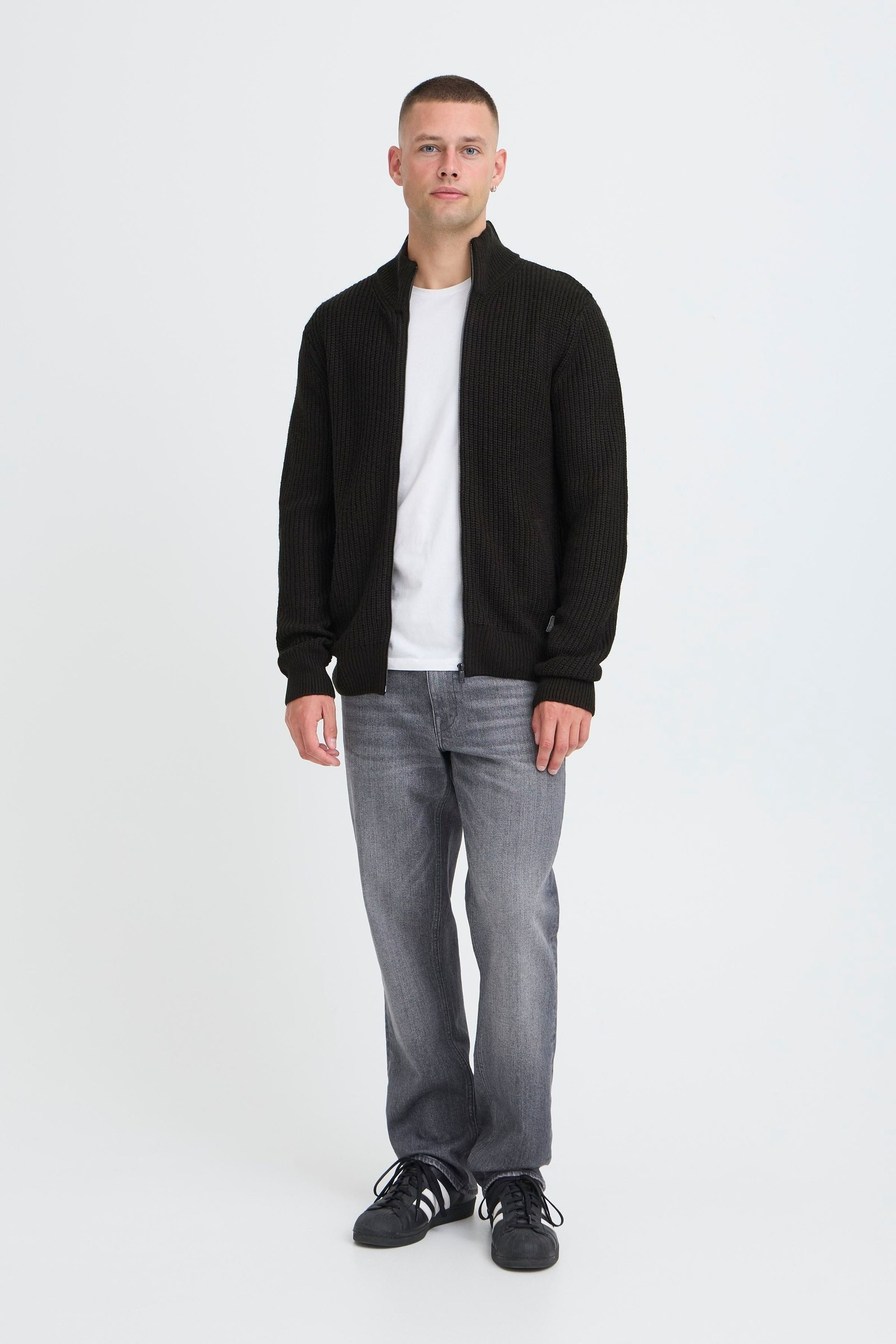 Blend Strickjacke BHRibes Schicke Zip-Jacke mit Eingrifftaschen