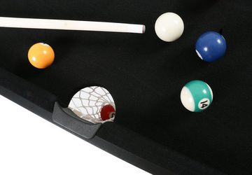 Dunlop Billardtisch Billardtisch für Kinder und Erwachsene, (Billard Spieltisch mit 2 Queues à 90 cm), Größe (BxTxH) ca. 122 x 61,5 x 76,5 cm