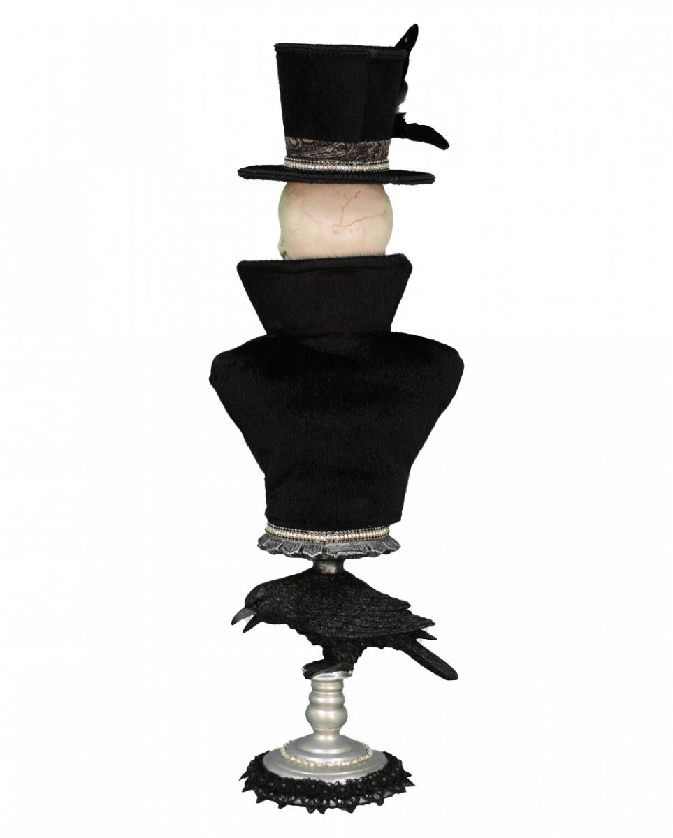 Dekofigur Exquisite Skelett Raben mit Gentleman Sockelbüste Horror-Shop
