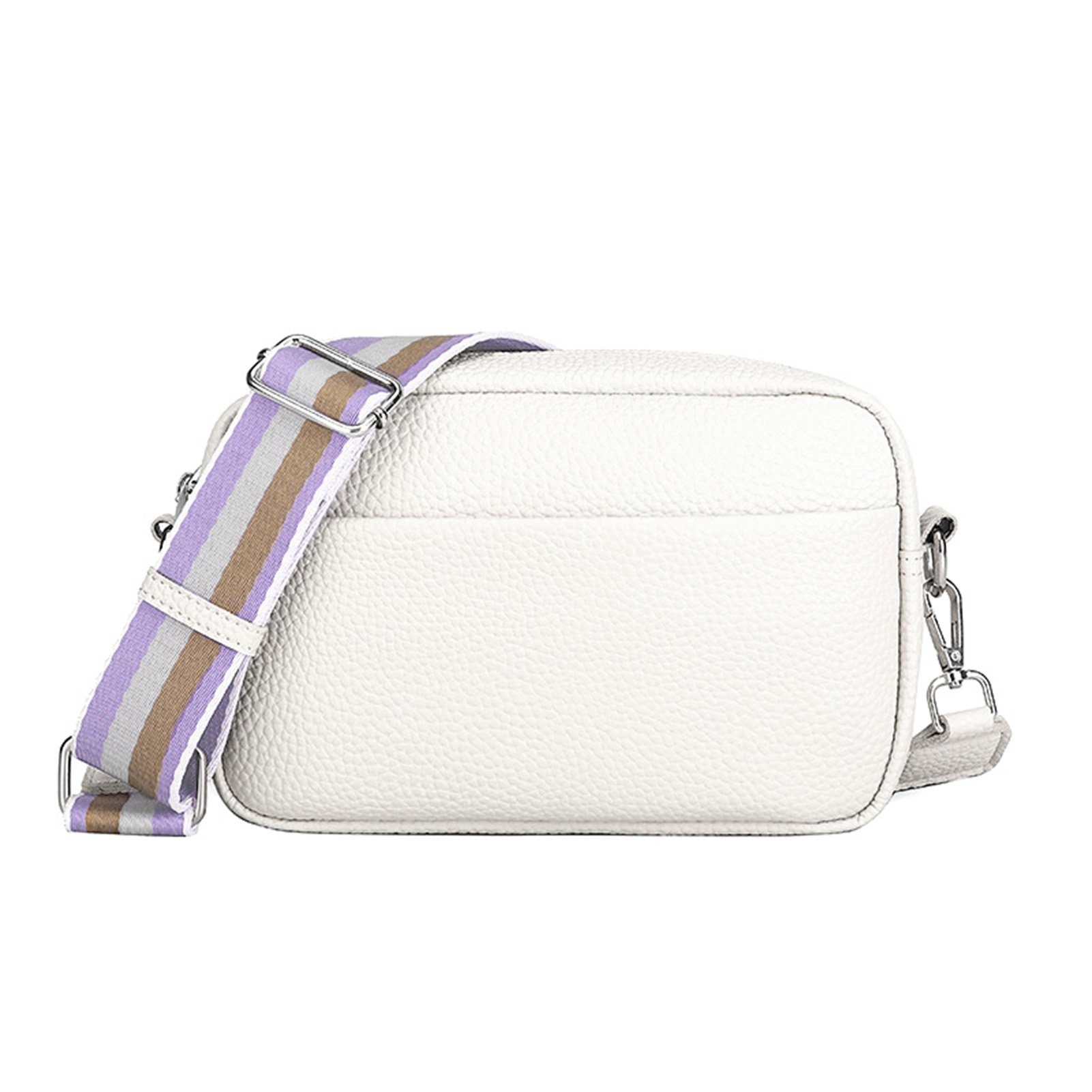 Blusmart Umhängetasche Damen-Umhängetasche Aus PU-Leder, Tragbar Handtasche, Crossbody Bag white