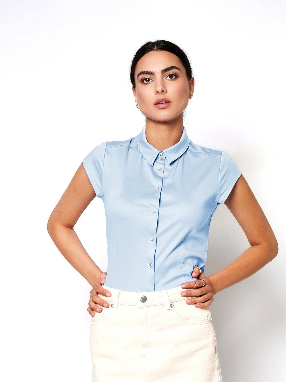 DESOTO Klassische Bluse Pia mit Hemdblusenkrangen günstig online kaufen