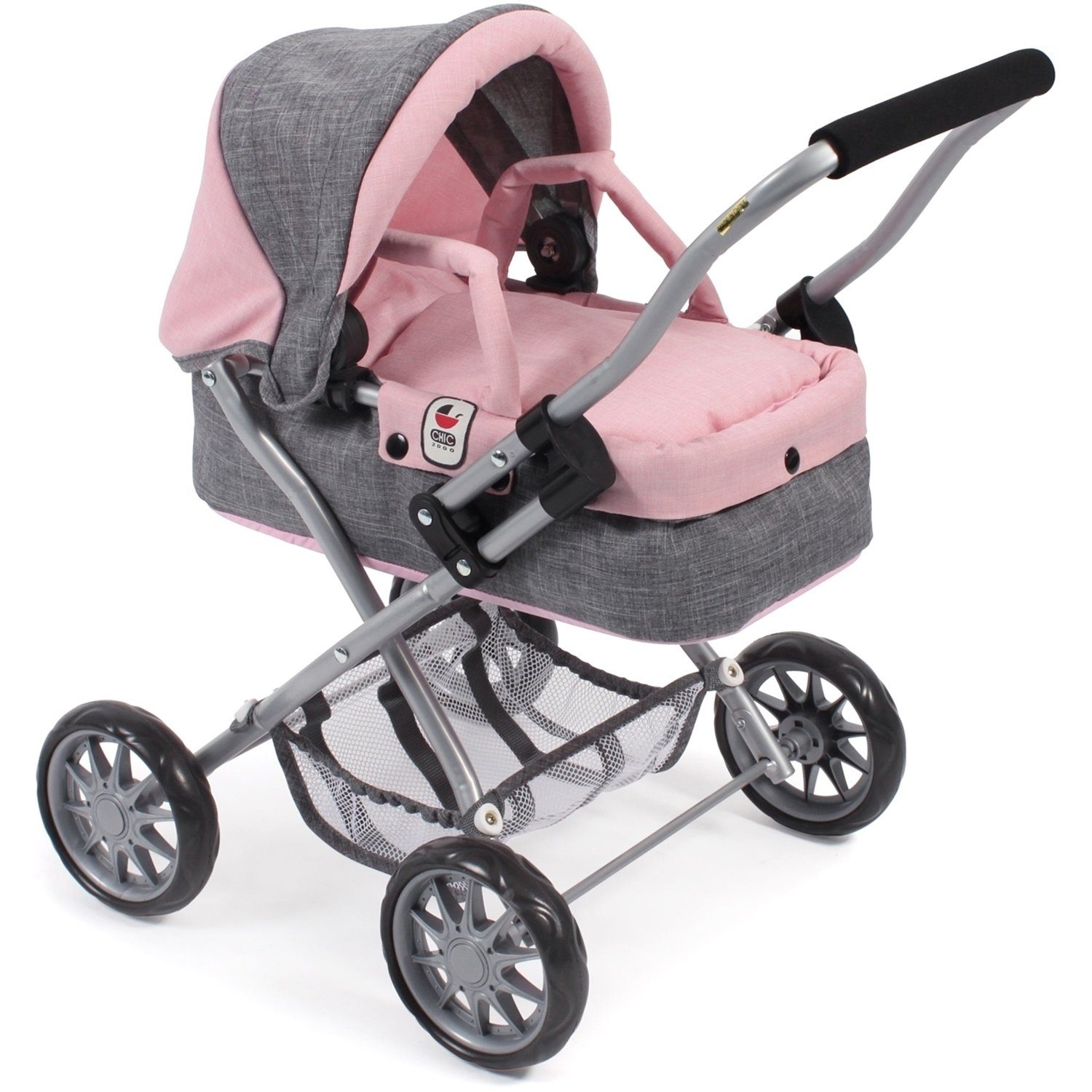 CHIC2000 Puppenwagen 555 15 Mini-Kuschelwagen "SMARTY" Melange grau-rosa