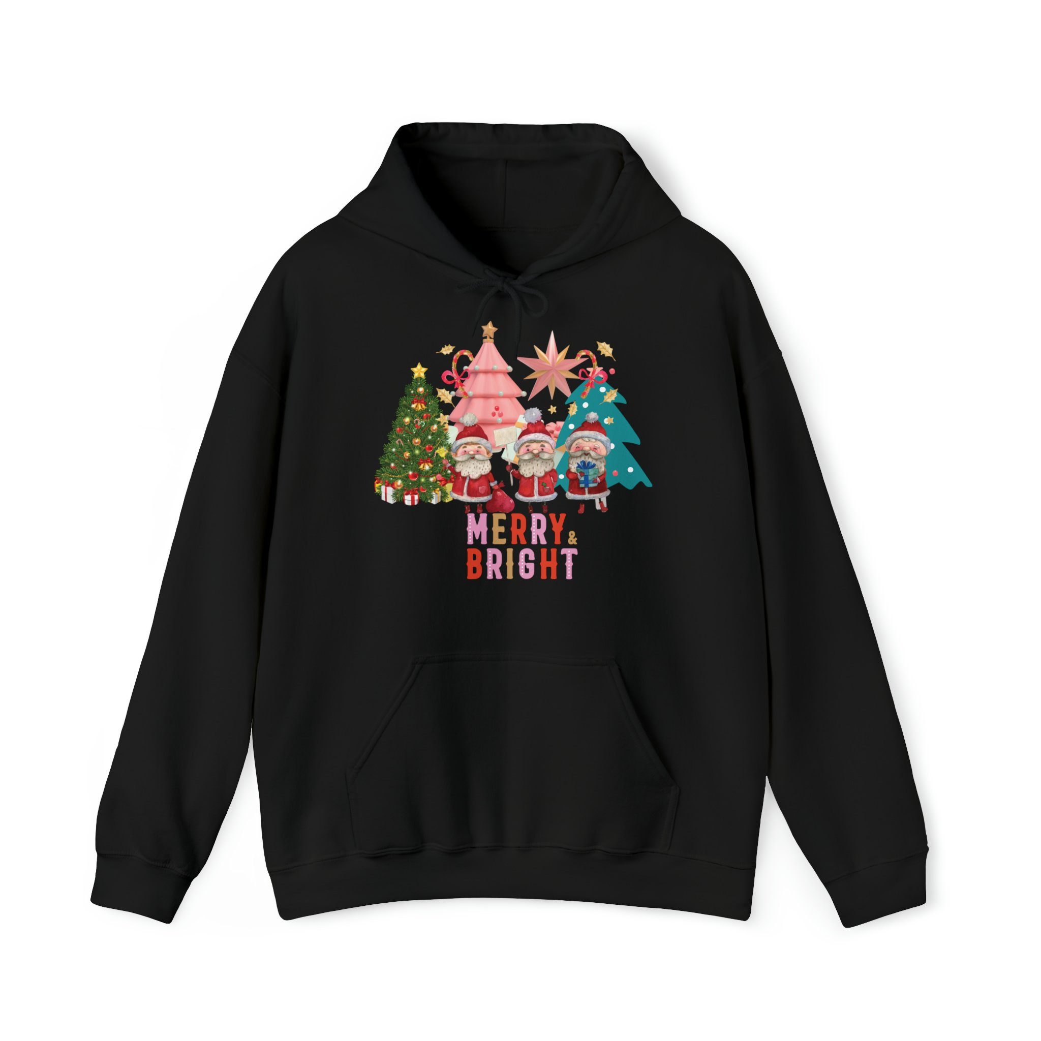 Quality Elegance Weihnachtssweatshirt Merry and Bright Cute Christmas Hoodie, Рождественские