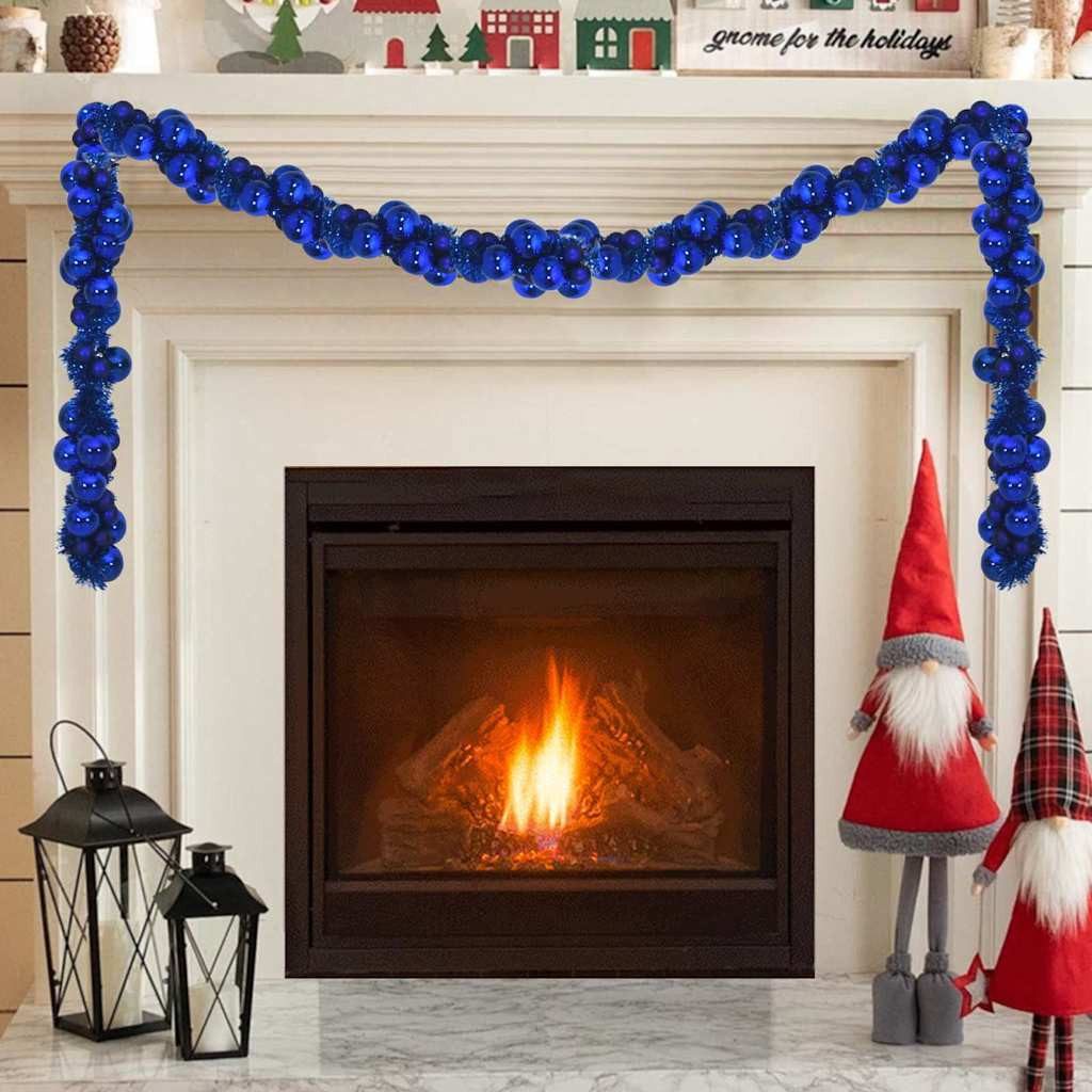 furnicato Girlanden Weihnachtsgirlande Polystyrol Blau – Leicht & Faltbar für Innen und (1-tlg)