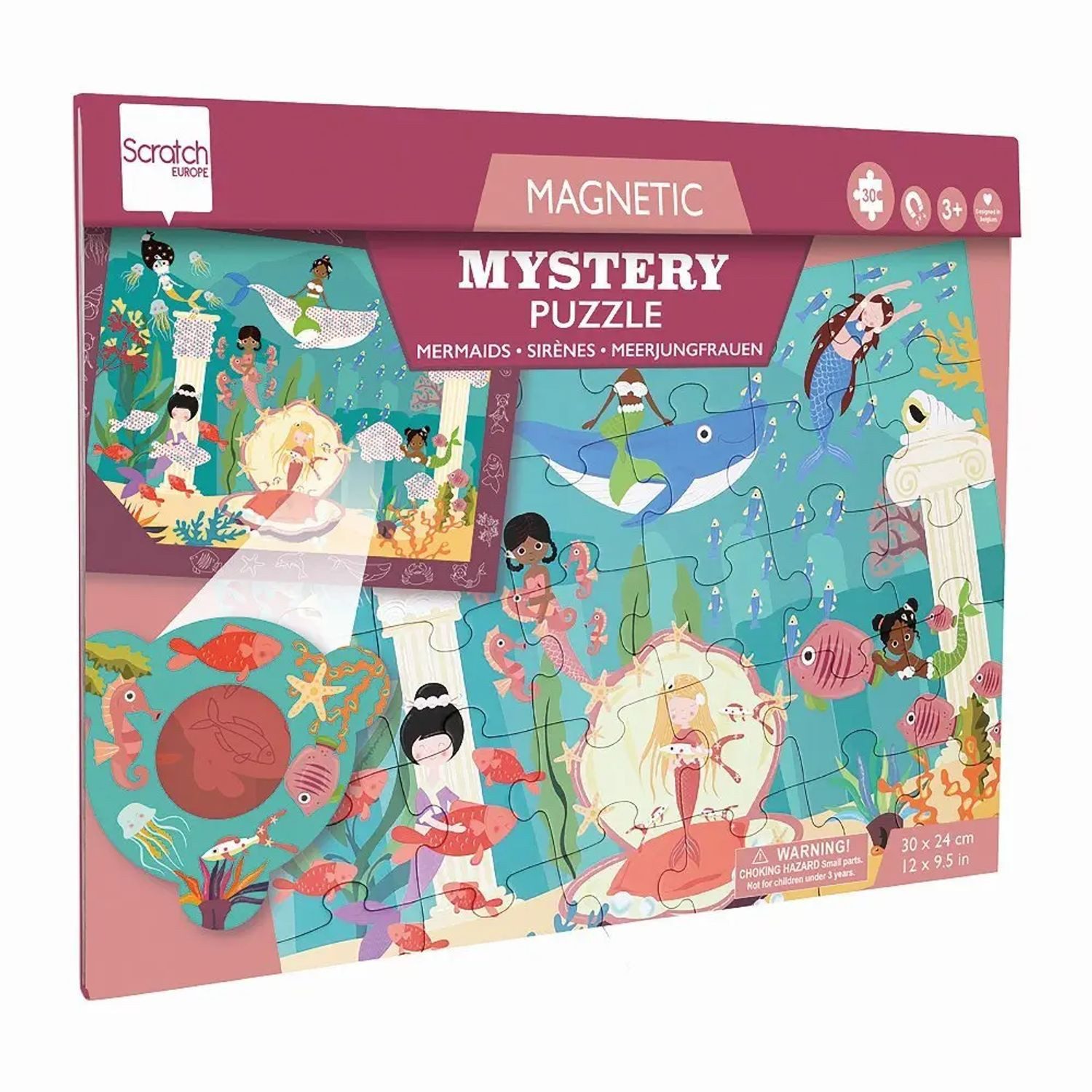 SCRATCH Puzzle SCRATCH - Magnetisches Entdeckerpuzzle Meerjungfrauen, Puzzleteile