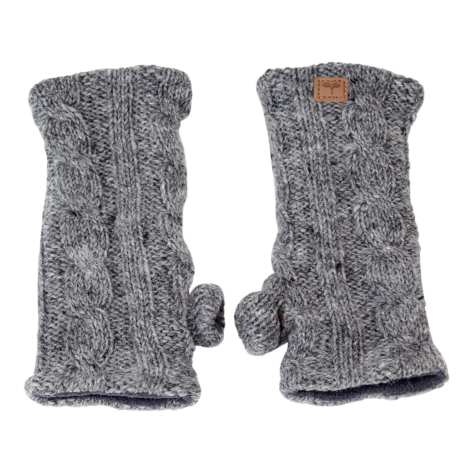 BUDDHA arts&more Armstulpen Pulswärmer Armstulpen Zopfmuster mit Daumen Han günstig online kaufen