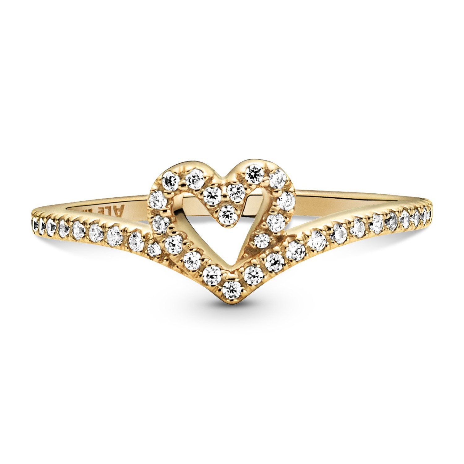 Pandora Fingerring Herz Funkelnder Wunsch Goldfarben günstig online kaufen
