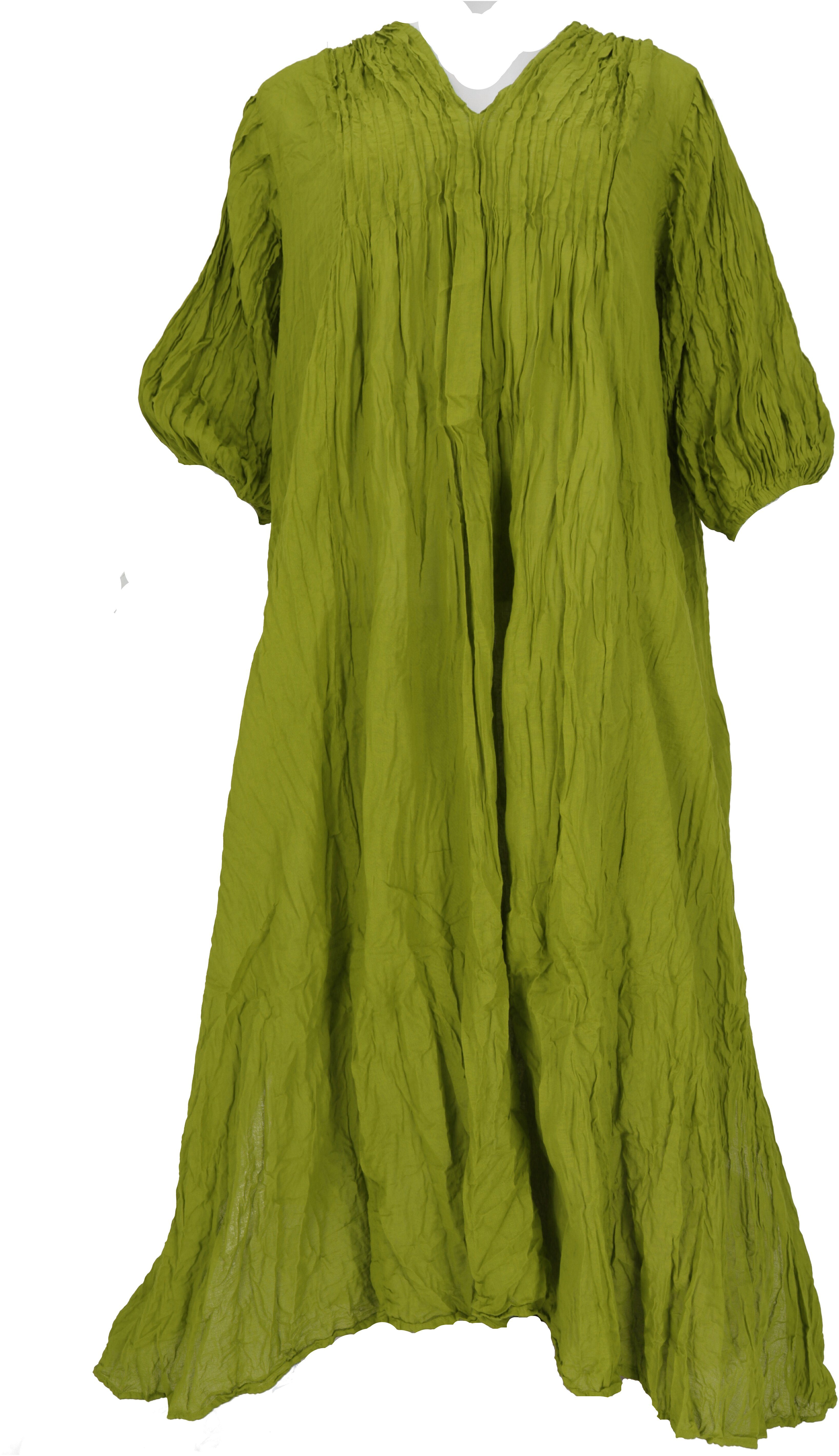 Bekleidung Maxikleid, alternative Guru-Shop lemongrün luftiges Sommerkleid für.. Midikleid Boho langes