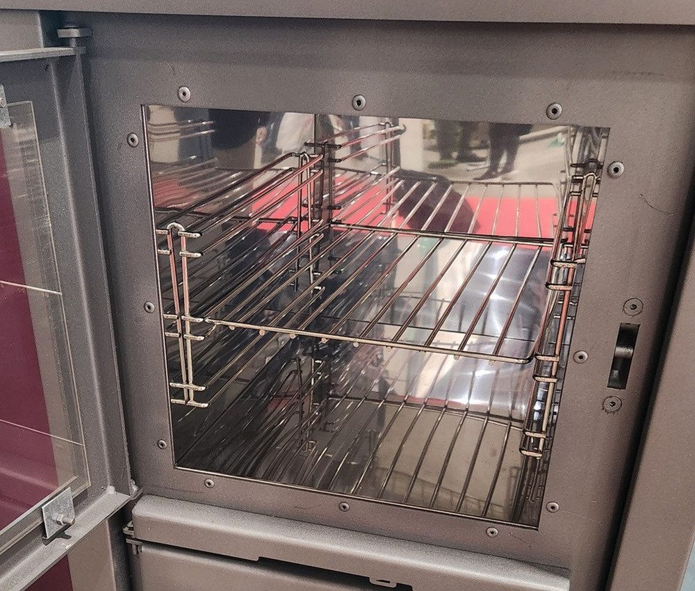 ECOfoxx Kaminofen Pella SG Metall bordeaux mit Backfach - EEK A+, 5,40 kW günstig online kaufen