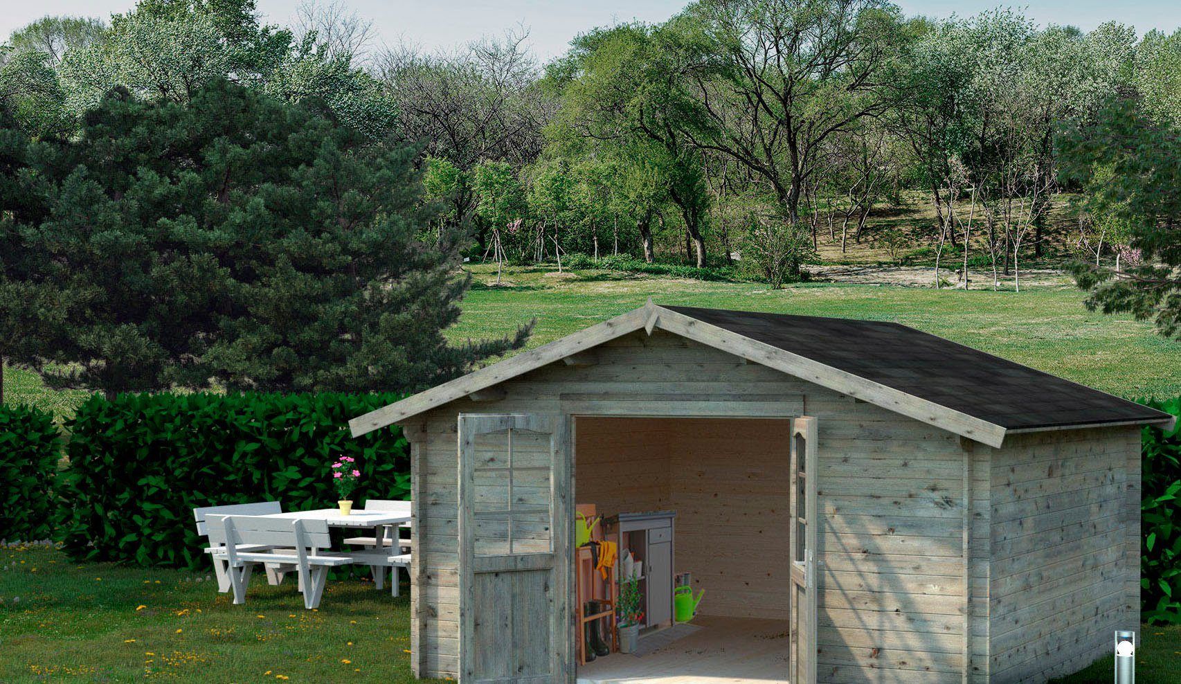 Palmako Gartenhaus Lotta, BxT: 422x430 cm, 13,9 qm