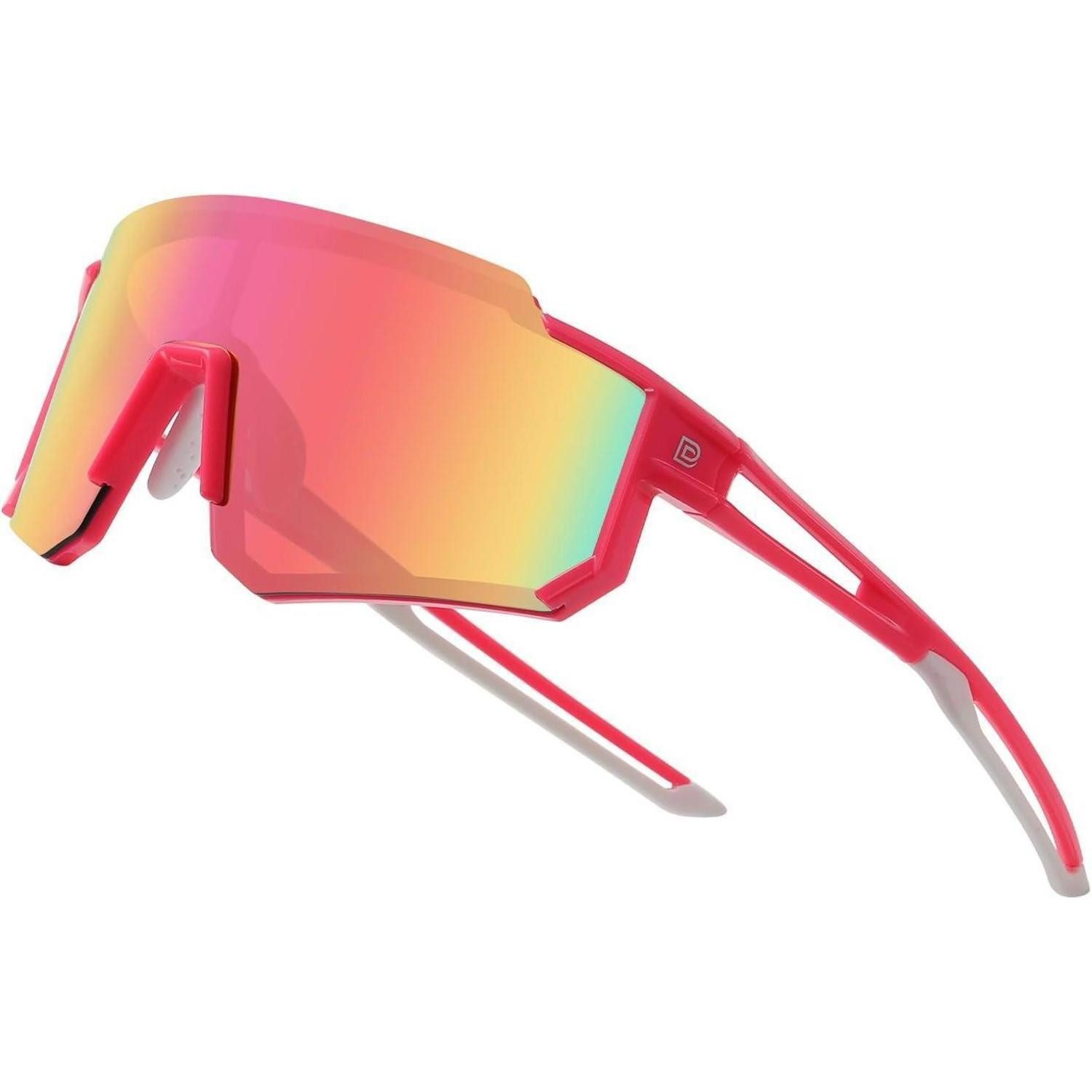 LuxusKollektion Fahrradbrille Sonnenbrille Polarisierte Rosa Rahmen Weiß Rosa Temple Revo Rosa Linse