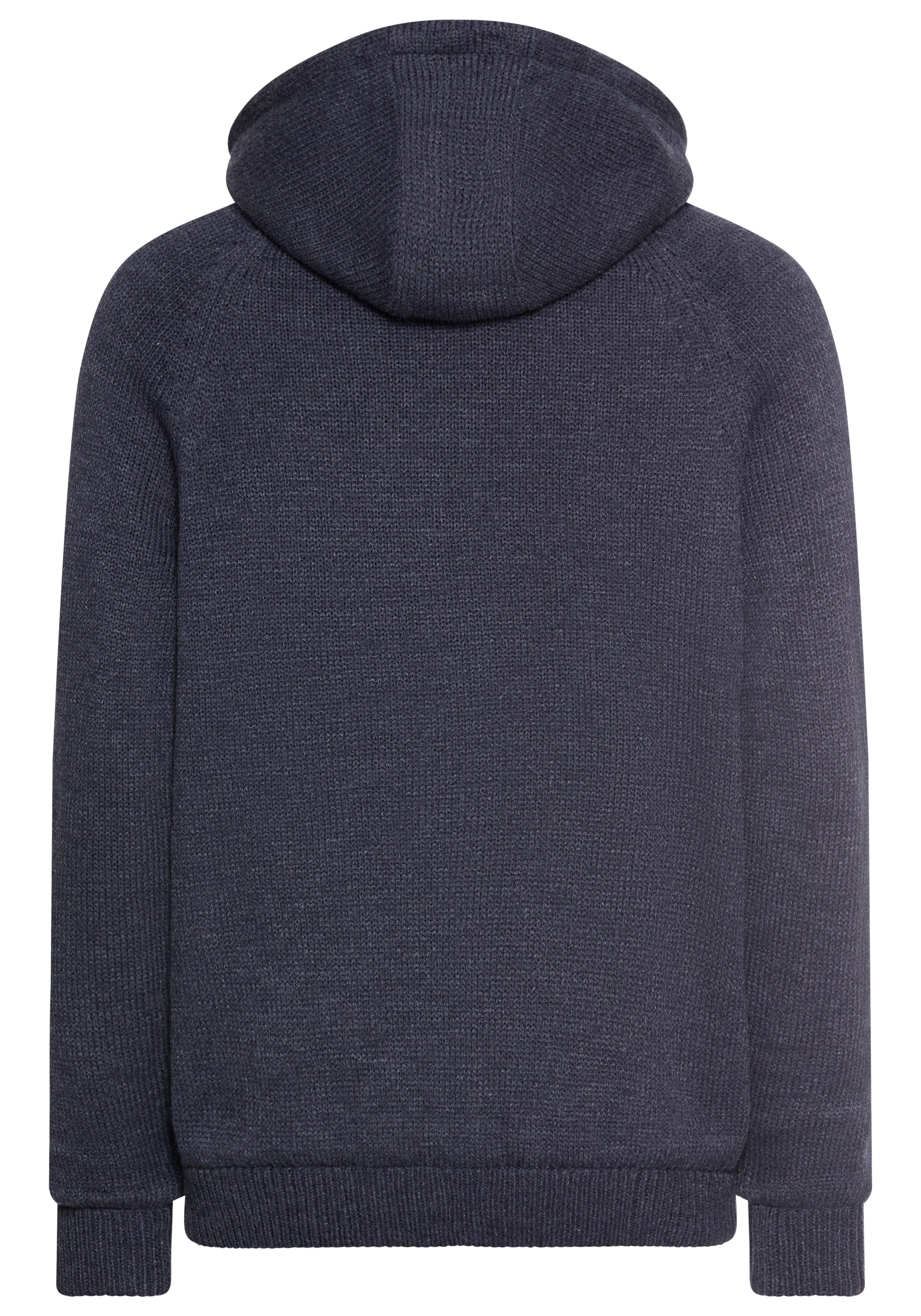 Bruno Banani Kapuzenstrickjacke warm gefüttert