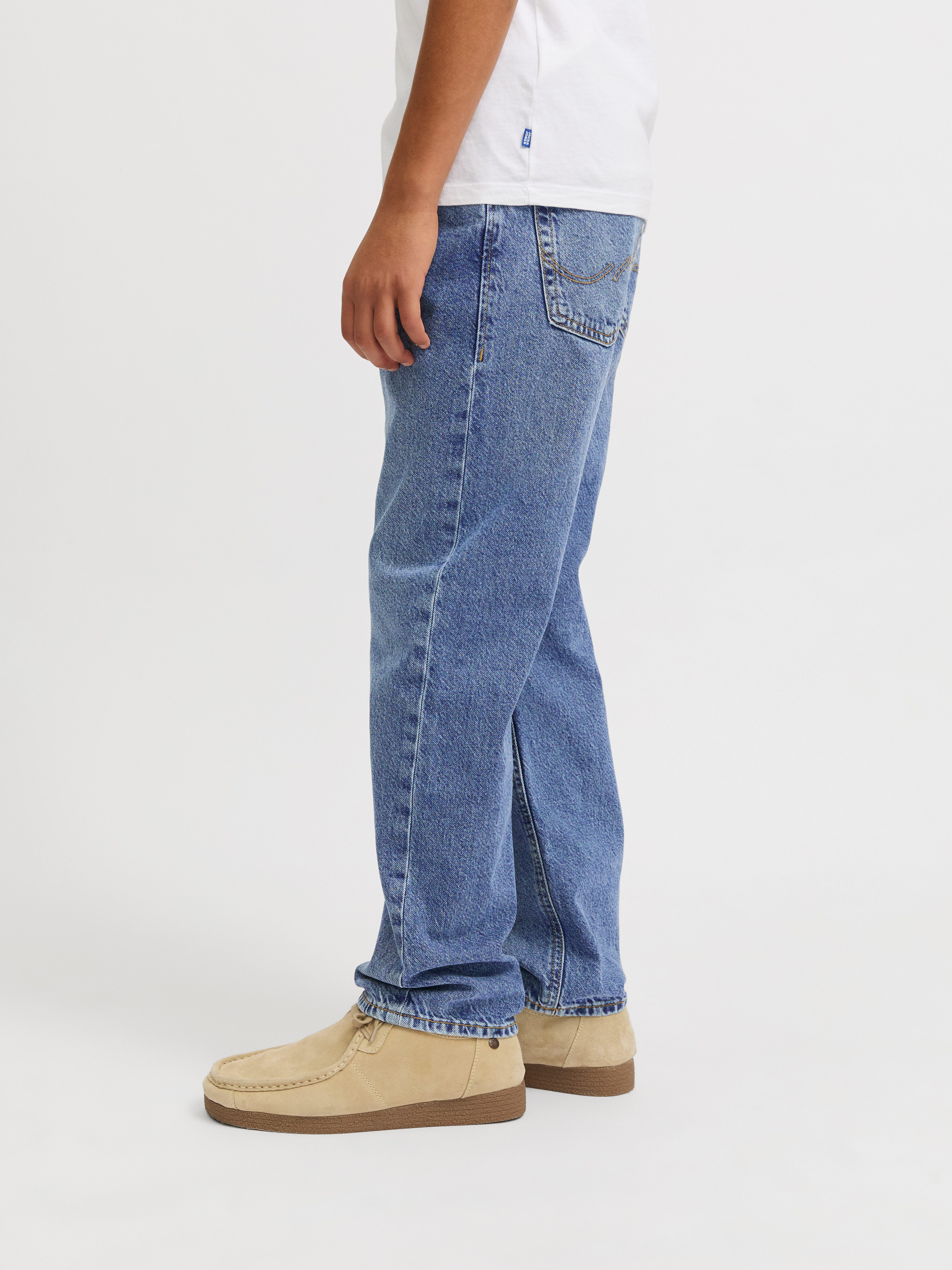 Jack & Jones Junior Relax-fit-Jeans JJICHRIS mit Abriebeffekten und hohem Tragekomfort Abriebeffekte, modisch, relaxed fit, Denim