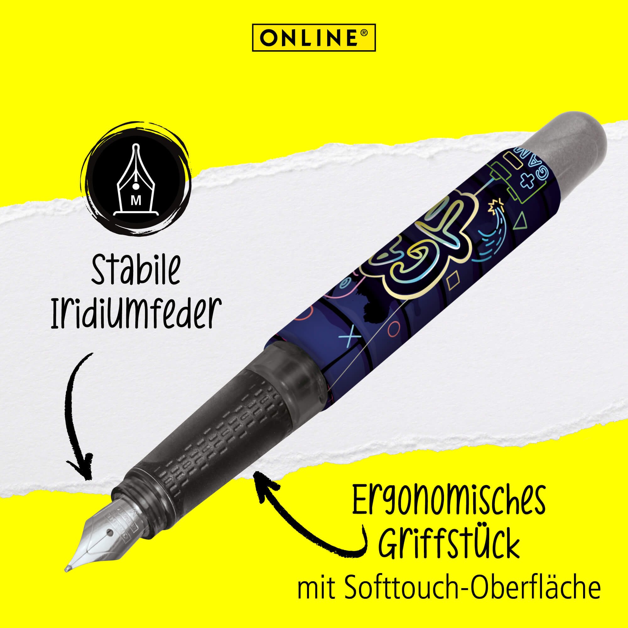 Online Pen Füller College Füllhalter, ergonomisch, ideal für die Schule, hergestellt in Deutschland – Bild 2 von 5