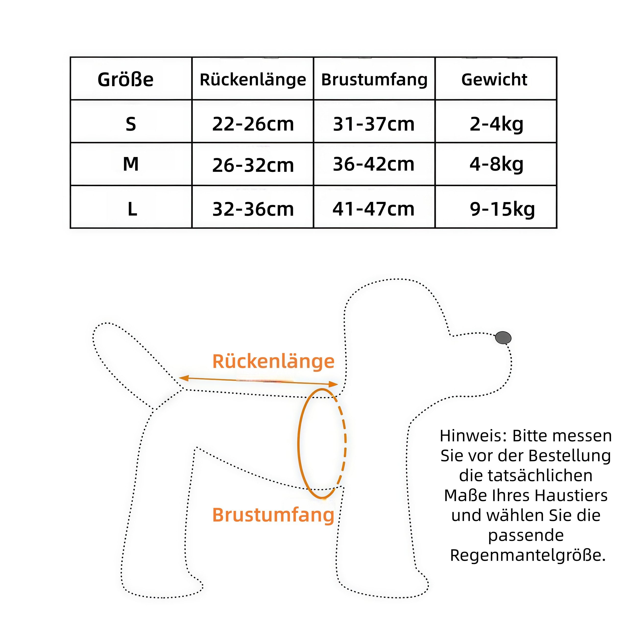 FOUORTUNATE-BEE Hunderegenmantel Wasserdichter Hunderegenmantel mit Kapuzen-Cape, transparent, Leichter, tragbarer Regenmantel für Hunde bei Regenwetter