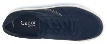 Gabor Davos Keilsneaker mit Kontrast-Nähten, Weite H, Freizeitschuh, Halbschuh, Schnürschuh