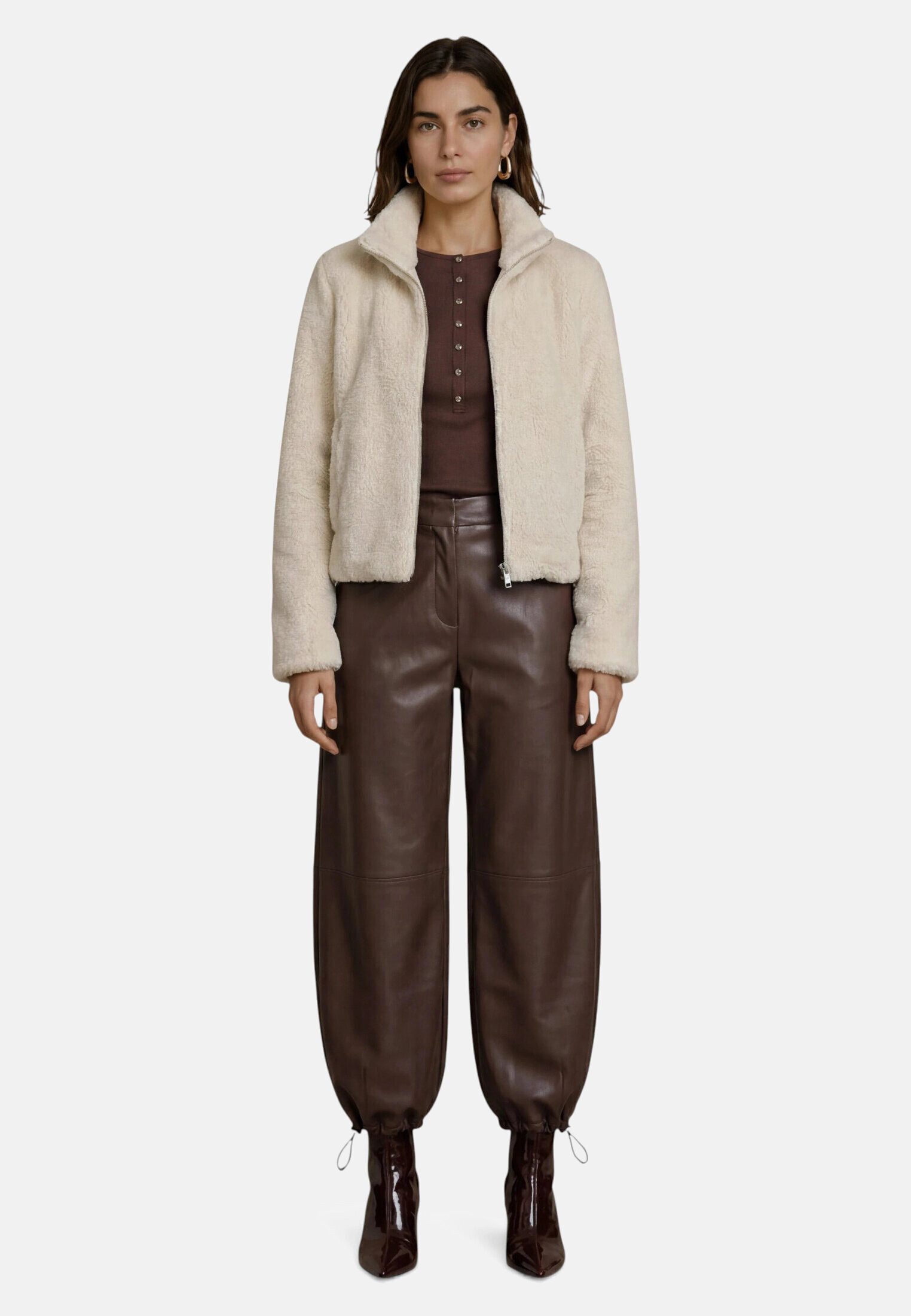 Zero Jackenblazer Damen mit hohem Kragen Material