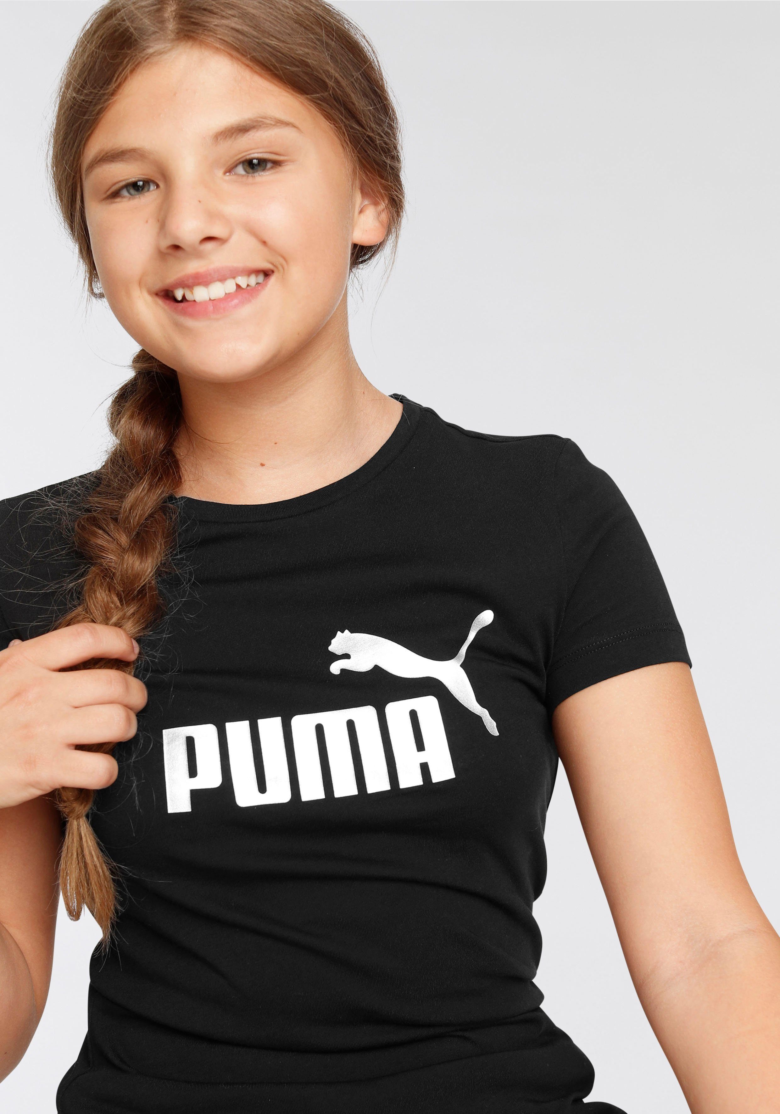 LOGO PUMA Black T-Shirt TEE Puma ESS+ G