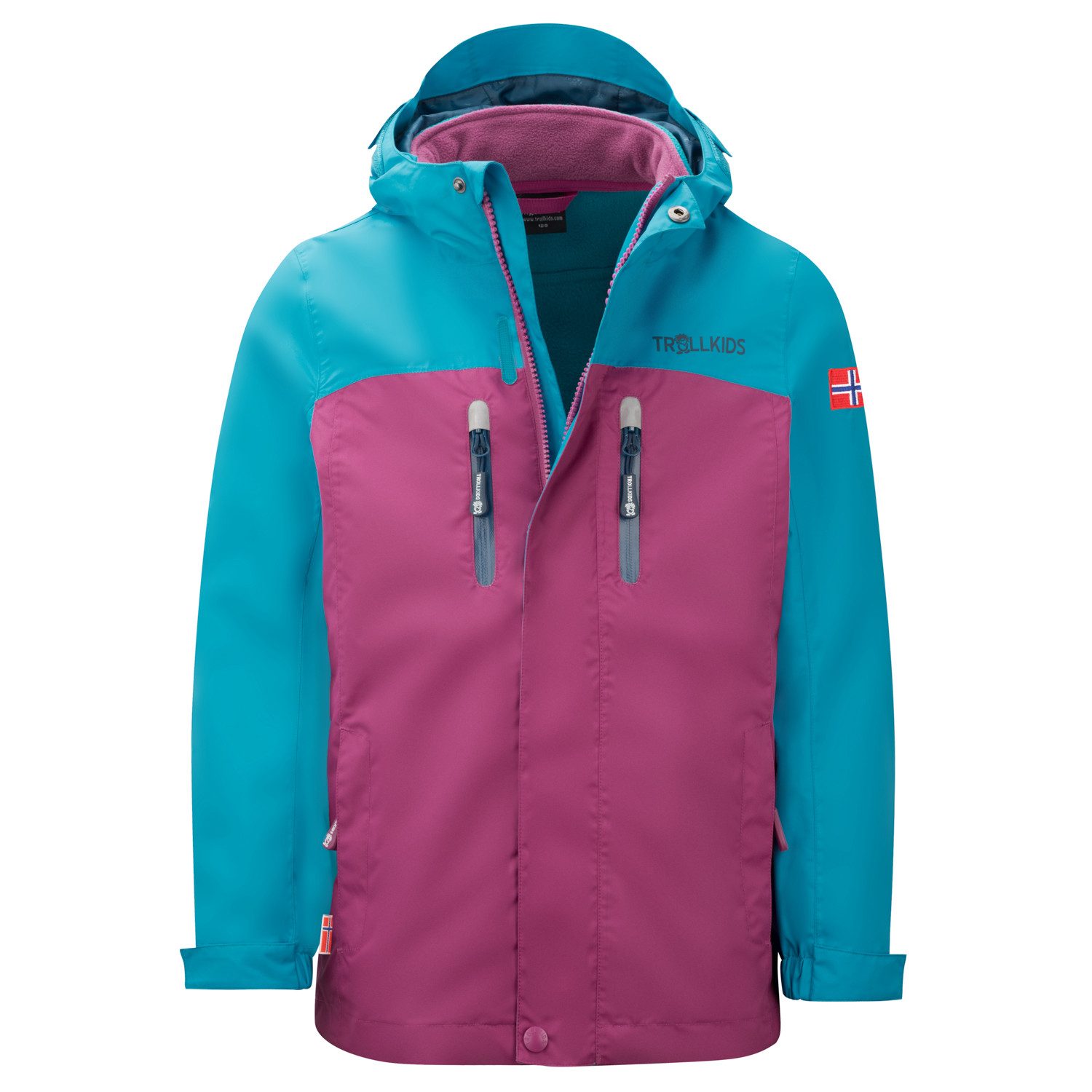 TROLLKIDS 3-in-1-Funktionsjacke Bryggen Wasserdicht, winddicht und atmungsaktiv