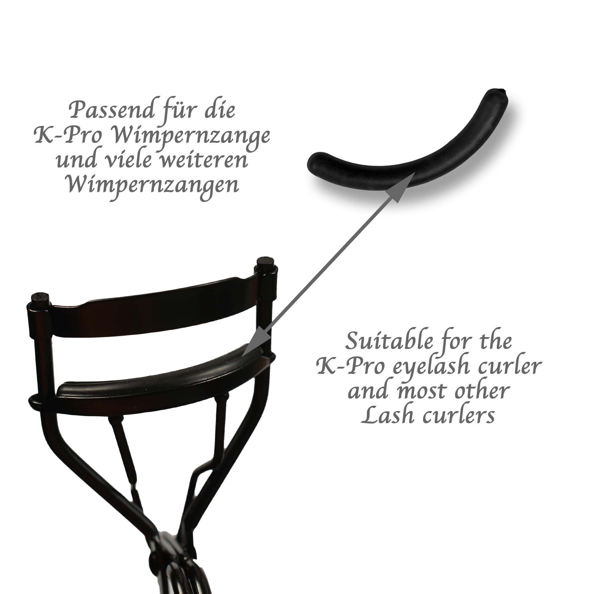 K-Pro Wimpernzange Ersatzpads/Gummis für Wimpernzange– Nachfüllgummis, 10-tlg., Ersatzpads, Ersatzgummis, Damen