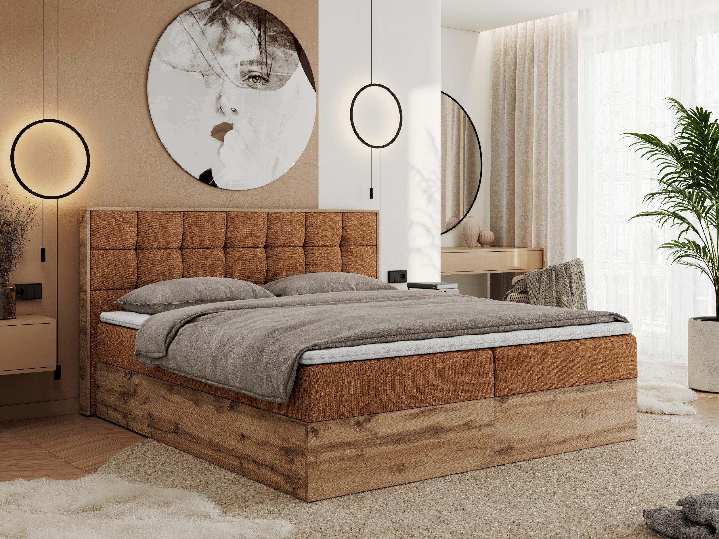 MKS MÖBEL Boxspringbett ALBERO 1 (Set, günstig online kaufen