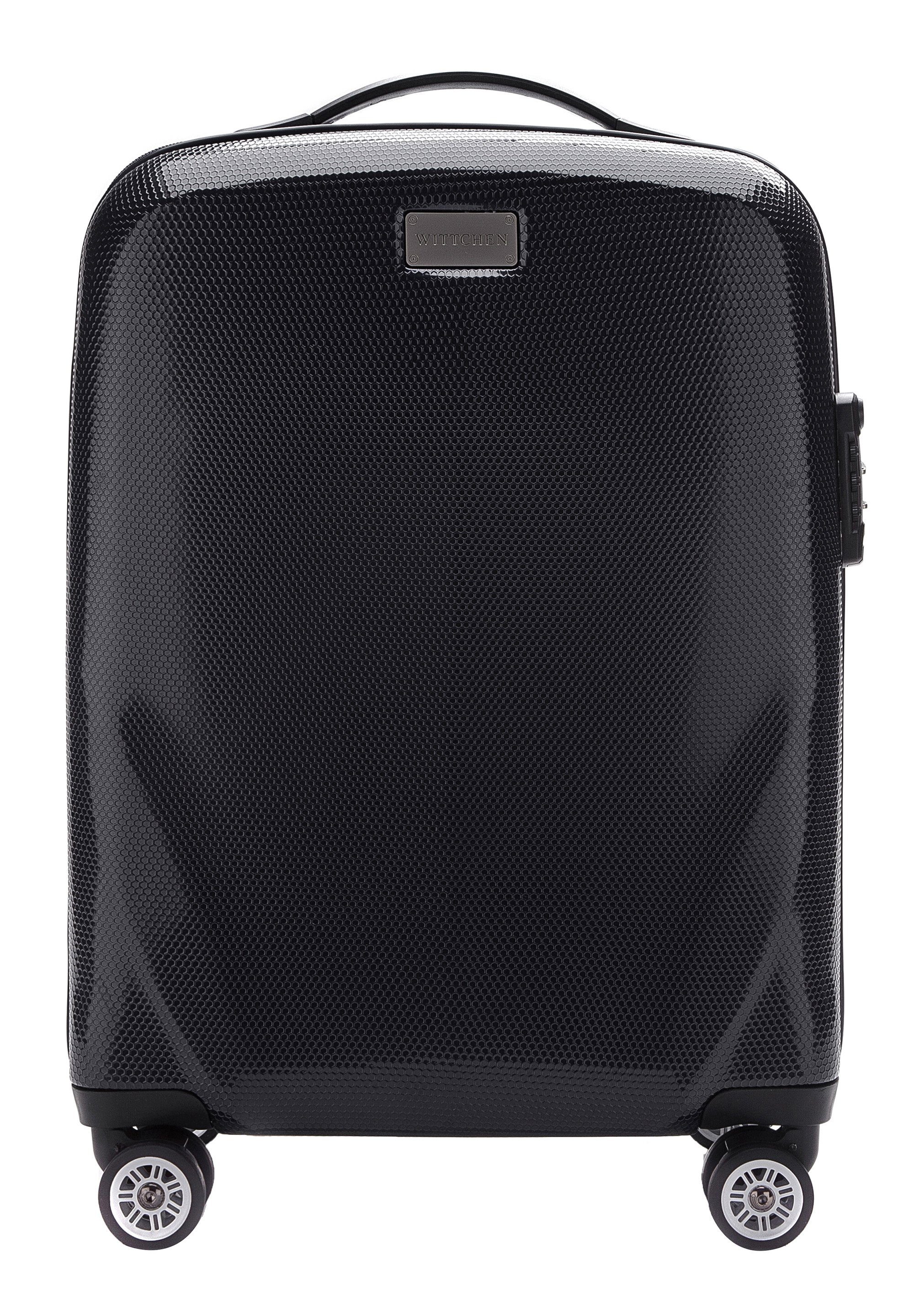 Wittchen Handgepäckkoffer PC Ultra Light, 4 Rollen, vier Lenkrollen, Hartschale, mit ausziehbarem Griff, TSA-Schloss black
