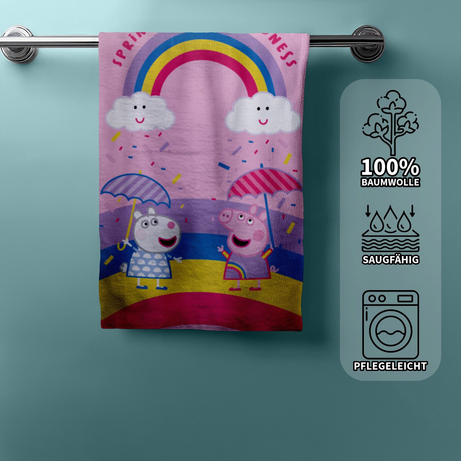 AY!Max Handtücher Peppa Pig Wutz Duschtuch günstig online kaufen