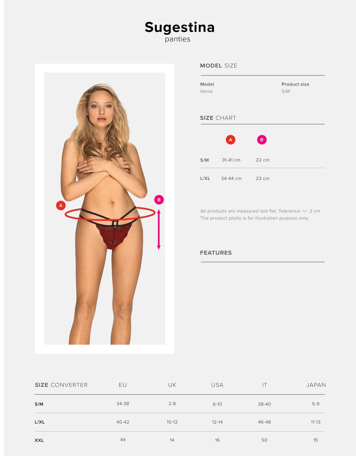 Obsessive Panty Panty Sugestina dunkelrot mit Spitze Slip Dessous Höschen (einzel, 1-St)