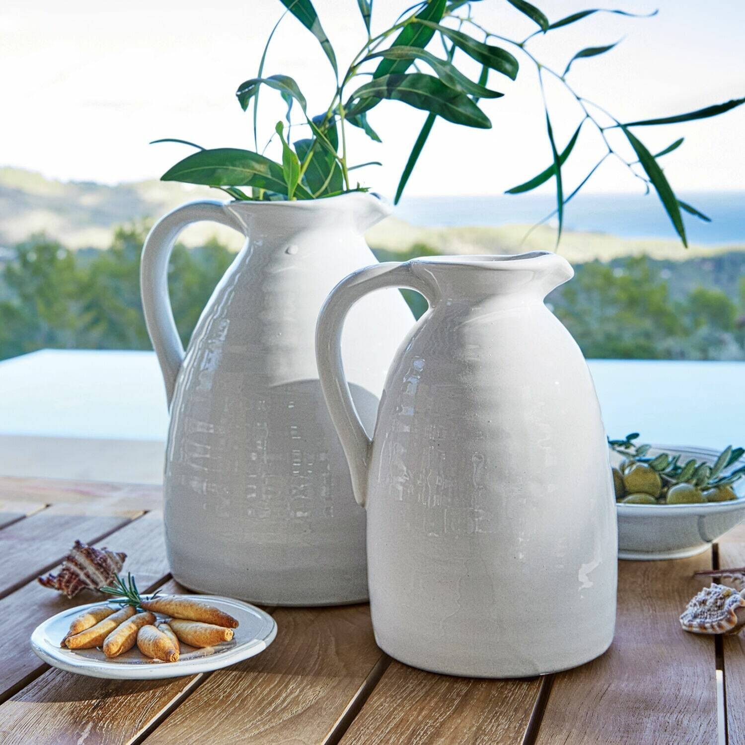 Mirabeau Tischvase Vase 2er Set Yarick weiß