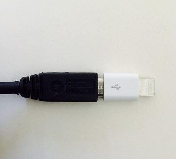 ENGELMANN Lightning auf microUSB Buchse, EnM0555 Adapter Lightning zu Micro-USB