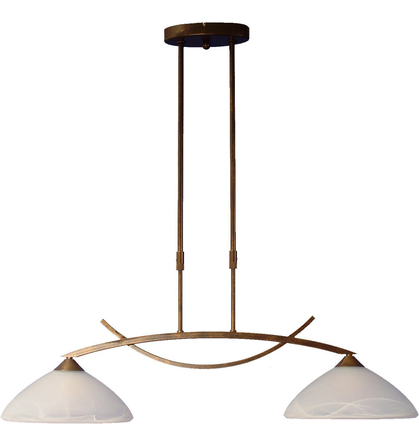 Licht-Erlebnisse Hängeleuchte Petro Stil – Kupferdach, E14 Fassung, 350 Mm Höhe, 1470 Mm Hängetiefe, Pendelleuchte