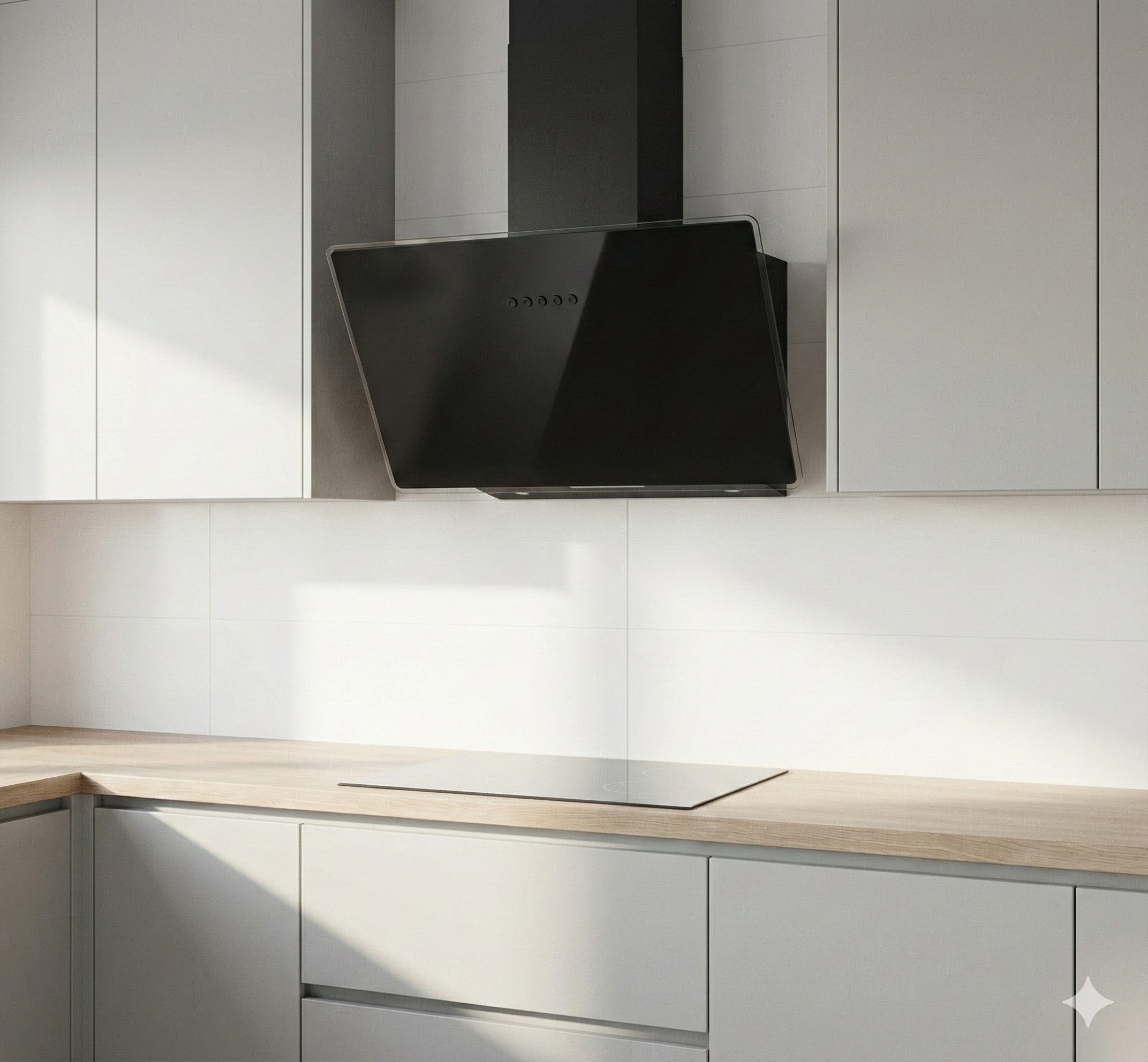 YUNA Kopffreihaube Dunstabzugshaube DUANA Glasfront 3 Leistungsstufen 60cm, LED Beleuchtung, Abluft & Umluft, schwarz, o. Kohlefilter – Bild 2 von 5