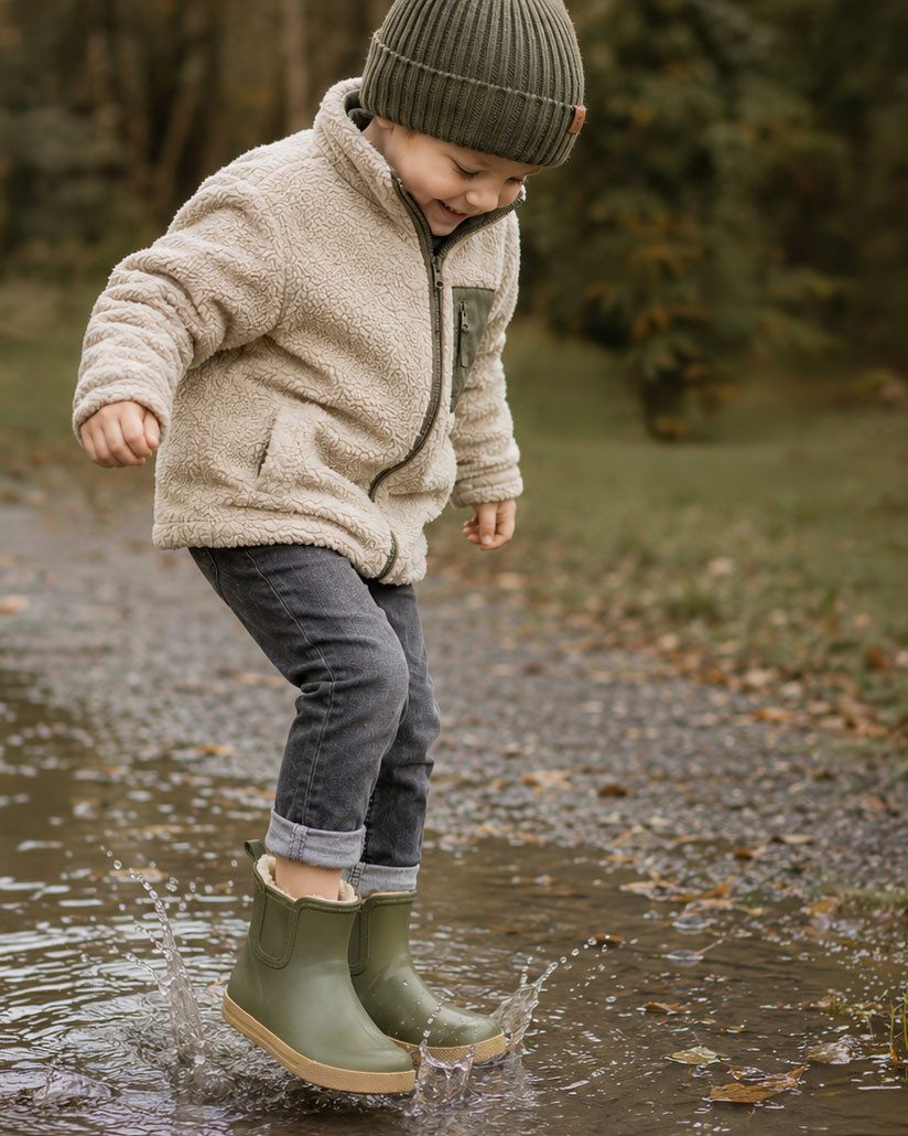 Beck Barfuß-Regenstiefel mit Warmfutter Gummistiefel Breite Zehenbox – Bild 5 von 5