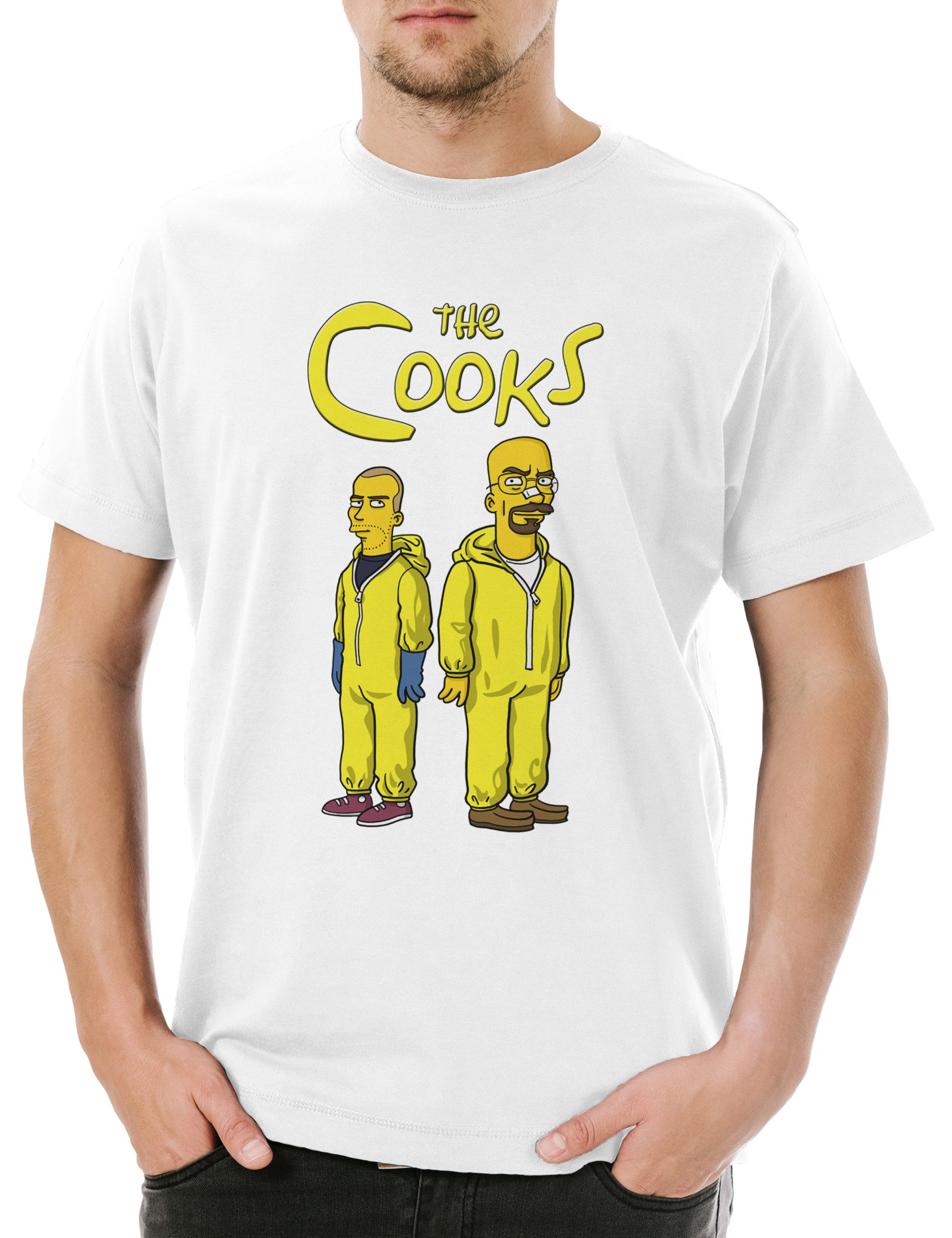 Print-Shirt The Cooks Herren T-Shirt Walter Breaking White Ehrmantraut Bad Crystal