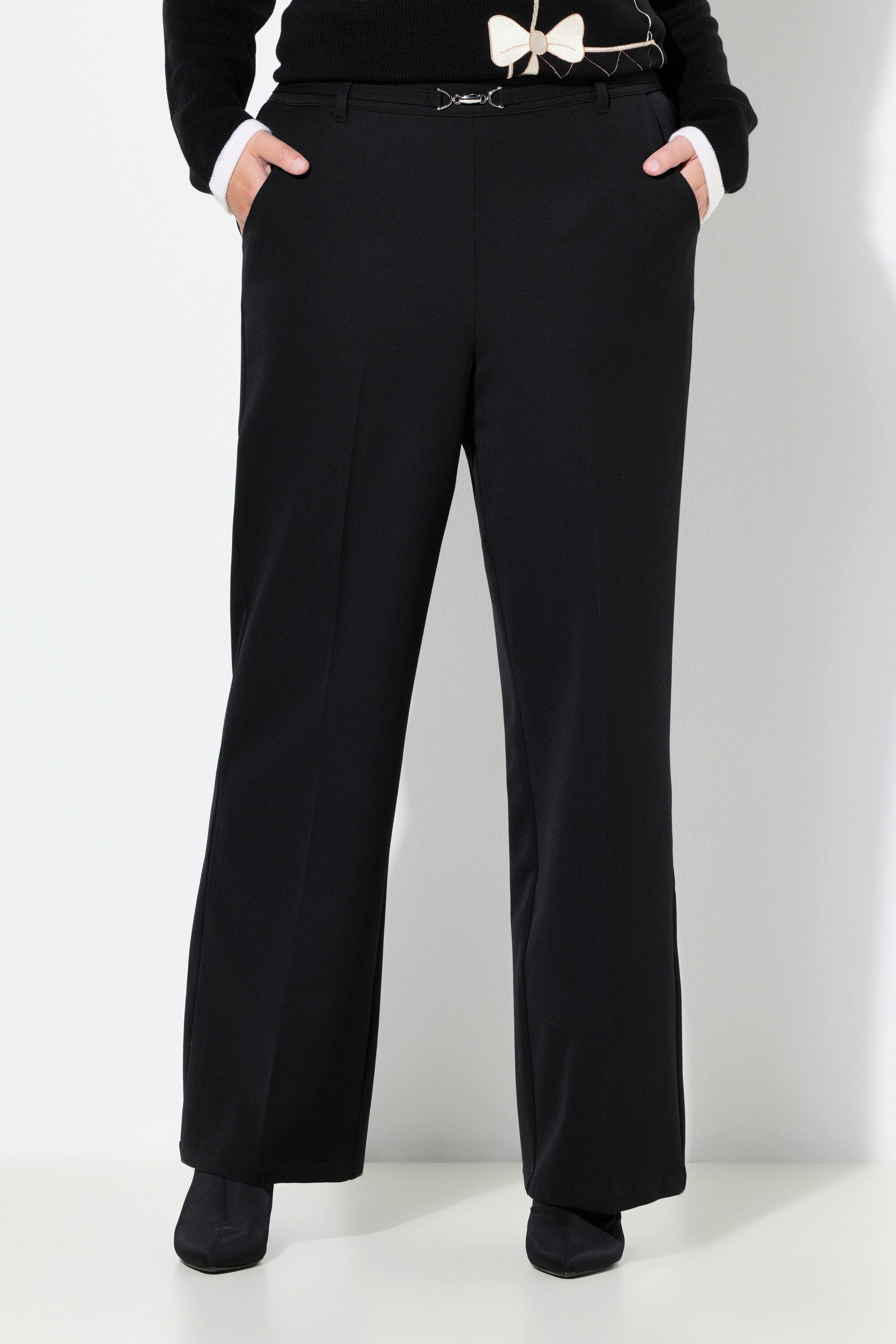 MIAMODA Stoffhose Business-Hose gerades Bein Ziergürtel mit Schließe günstig online kaufen