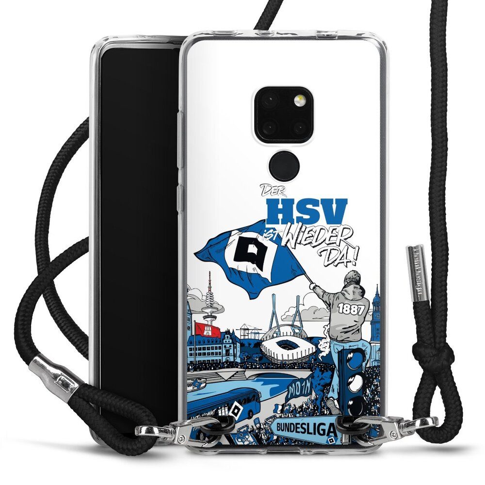 DeinDesign Handyhülle Hamburger SV Offizielles Lizenzprodukt Aufstieg, Huawei Mate 20 Handykette Hülle mit Band Case zum Umhängen