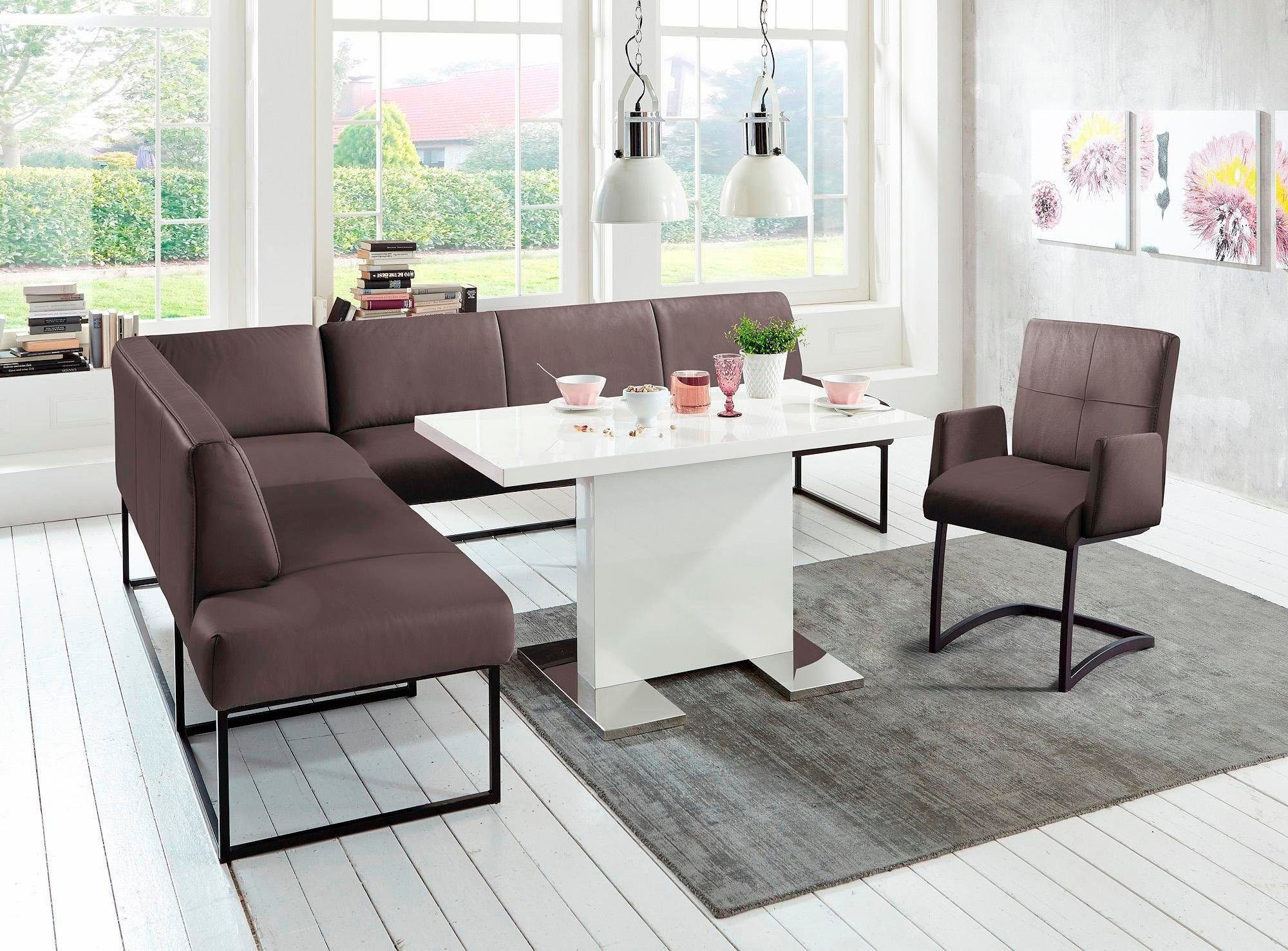 exxpo - sofa fashion Eckbank Affogato, hoher Sitzkomfort, bequem, Frei im Raum stellbar