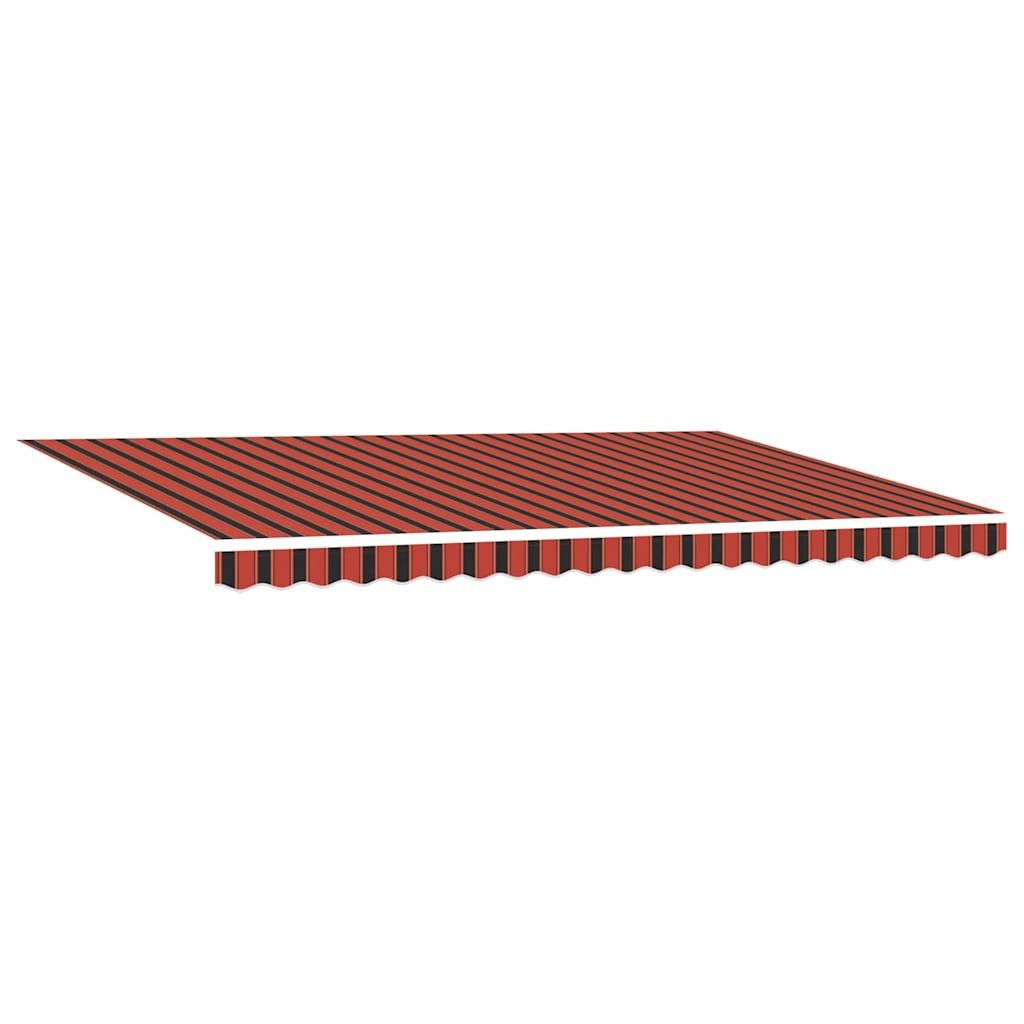 vidaXL Markise Manuelle Einziehbare Markise Orange und Braun 500x300 cm