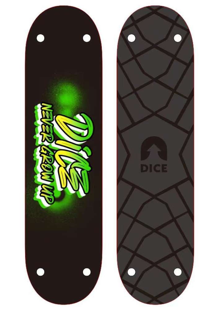DICE Einzelschaukel Skateboard Schaukel mit schwarzem geflochtenem Seil, passend für BERG Playbase