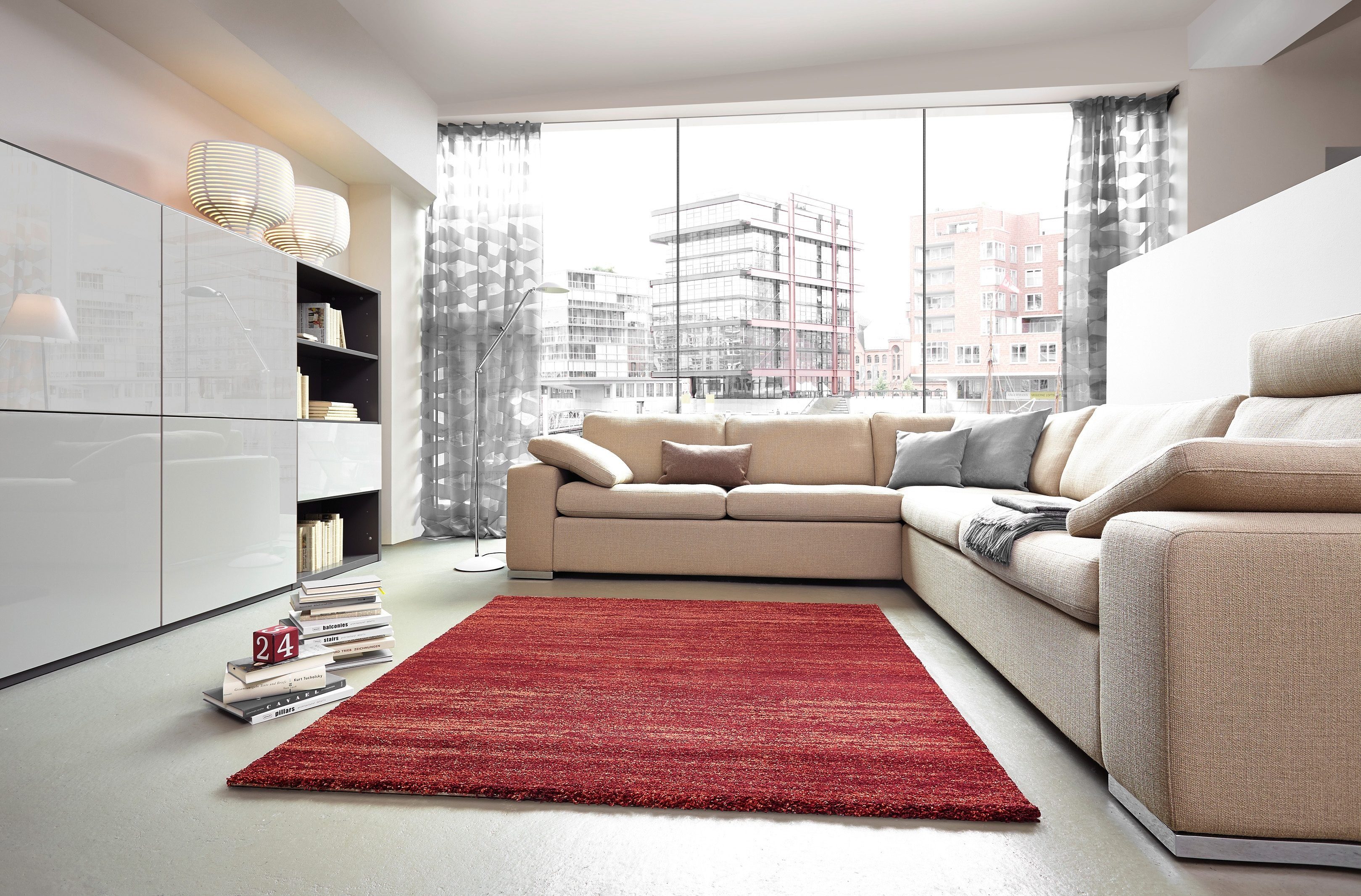 ASTRA Teppich Samoa Melange, rechteckig, Höhe: 20 mm, hochwertiger Kurzflor, Wohnzimmer, in vielen Farben