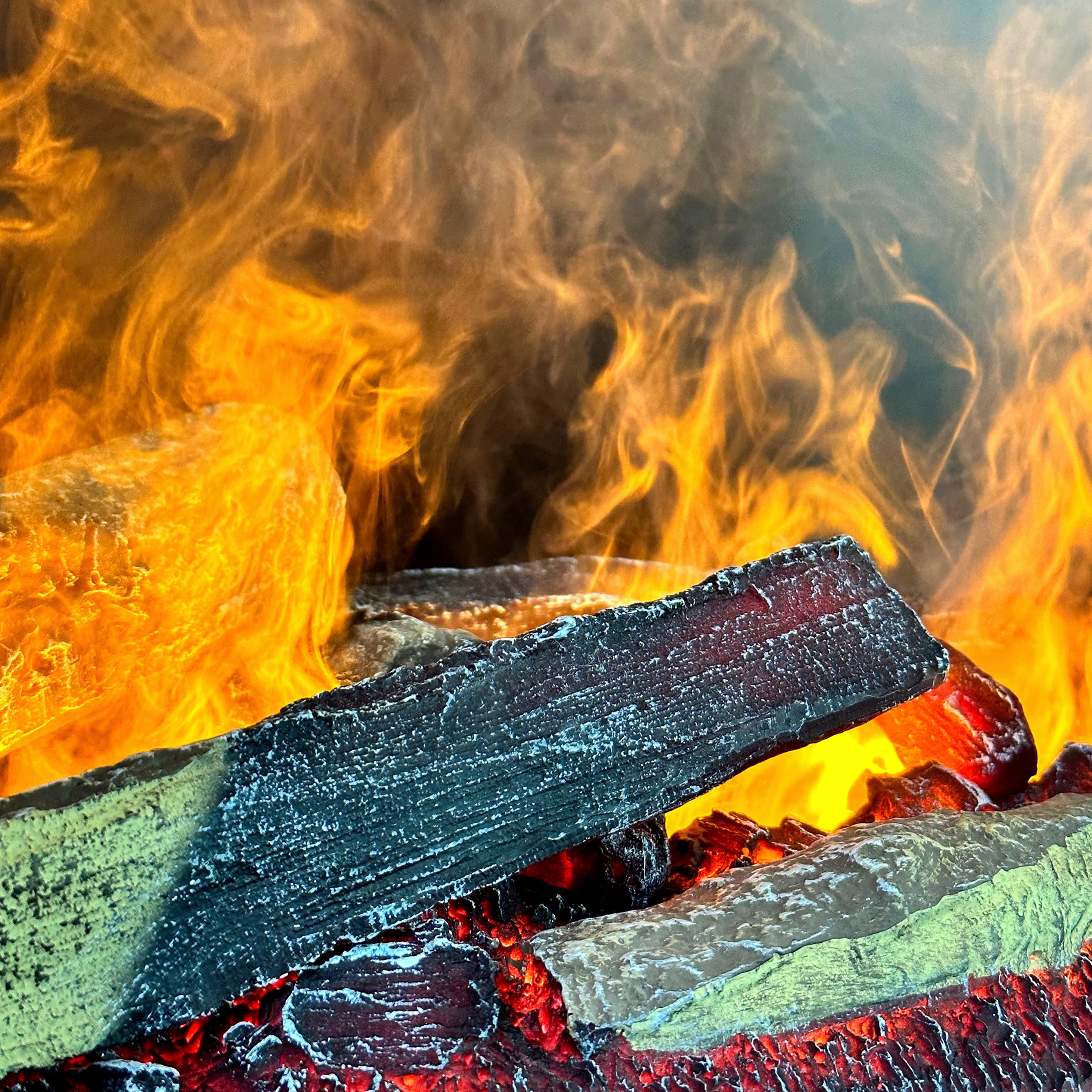 »Böll«, weiß FIRE Elektrokamin mit GLOW Feuer integriertem Knistereffekt mit 3D Wasserdampfkamin